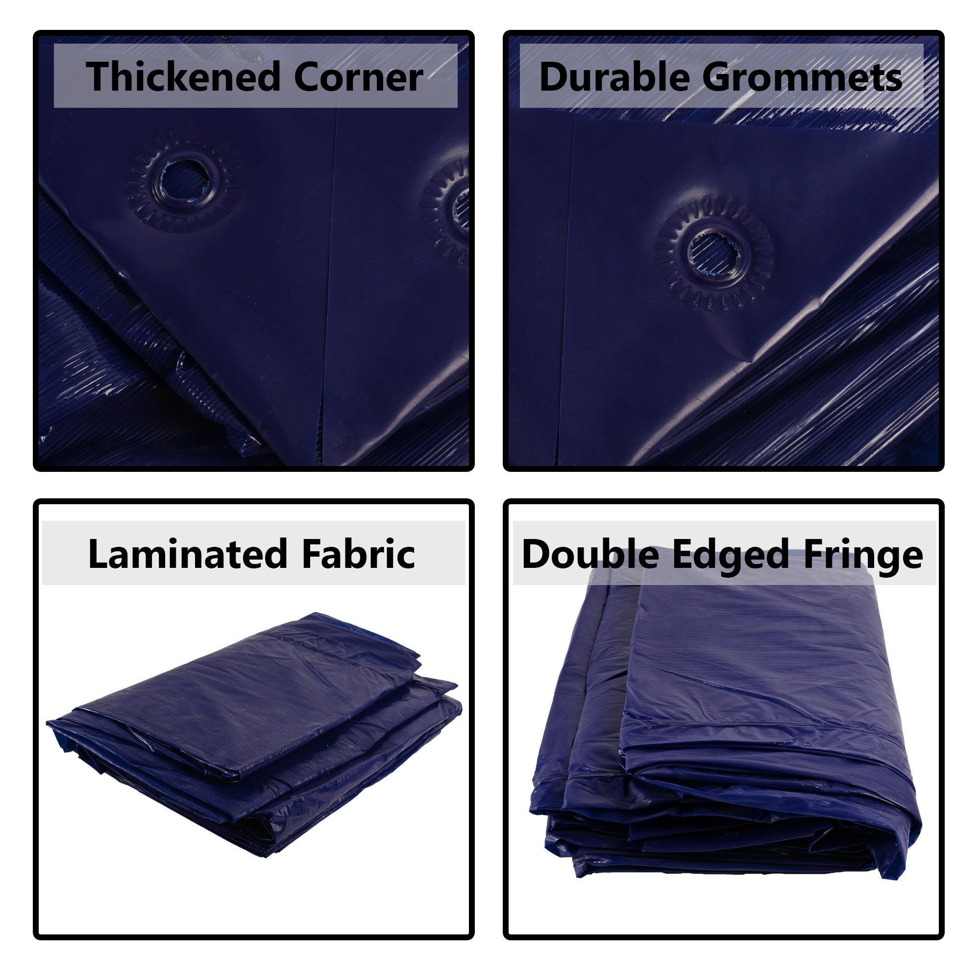 Kuber Industries Tirpal   Waterproof Tarpaulin Sheet  Eco-Friendly Tent Tirpal  120 GSM Tadpatri  Tharpai  Thadika  Thappi  Tarp  Lightweight Premium Tirpal  Blue