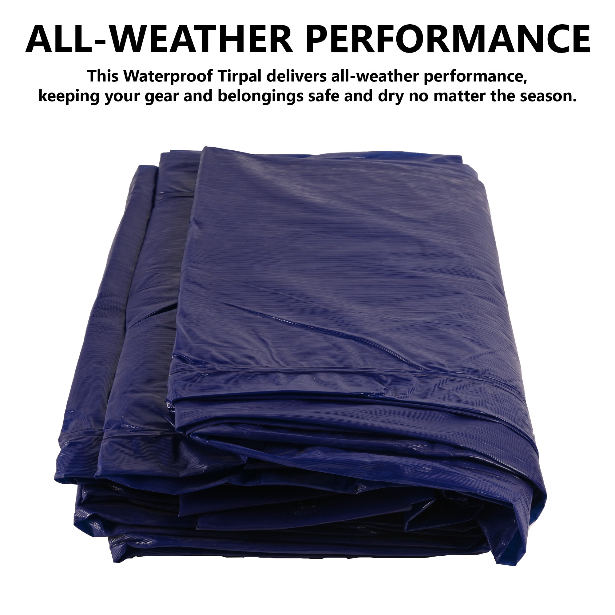 Kuber Industries Tirpal   Waterproof Tarpaulin Sheet  Eco-Friendly Tent Tirpal  120 GSM Tadpatri  Tharpai  Thadika  Thappi  Tarp  Lightweight Premium Tirpal  Blue