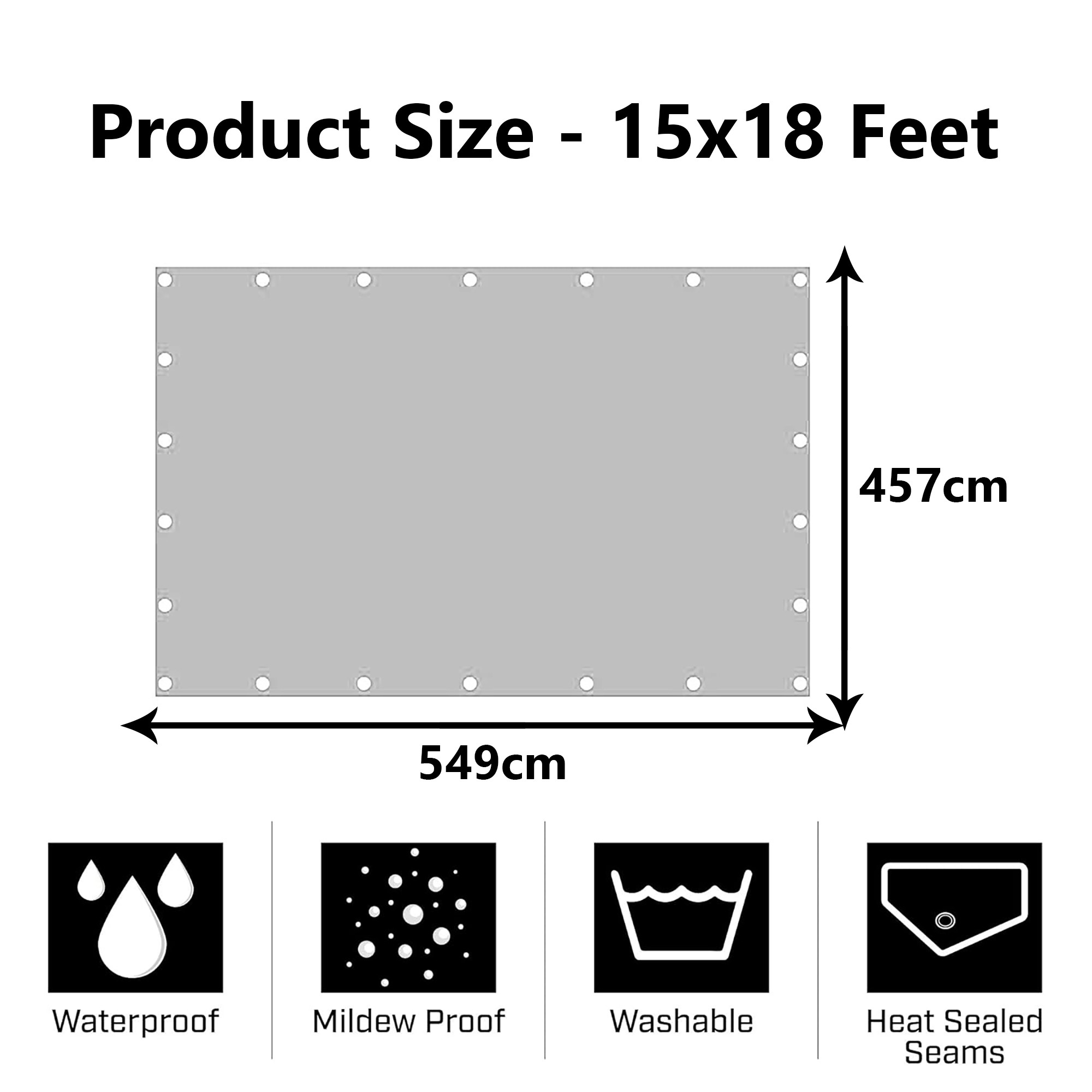 Kuber Industries Tirpal  6x6 Feet Waterproof Tarpaulin Sheet  Eco-Friendly Tent Tirpal  120 GSM Tadpatri  Tharpai  Thadika  Thappi  Tarp  Lightweight Premium Tirpal  Red