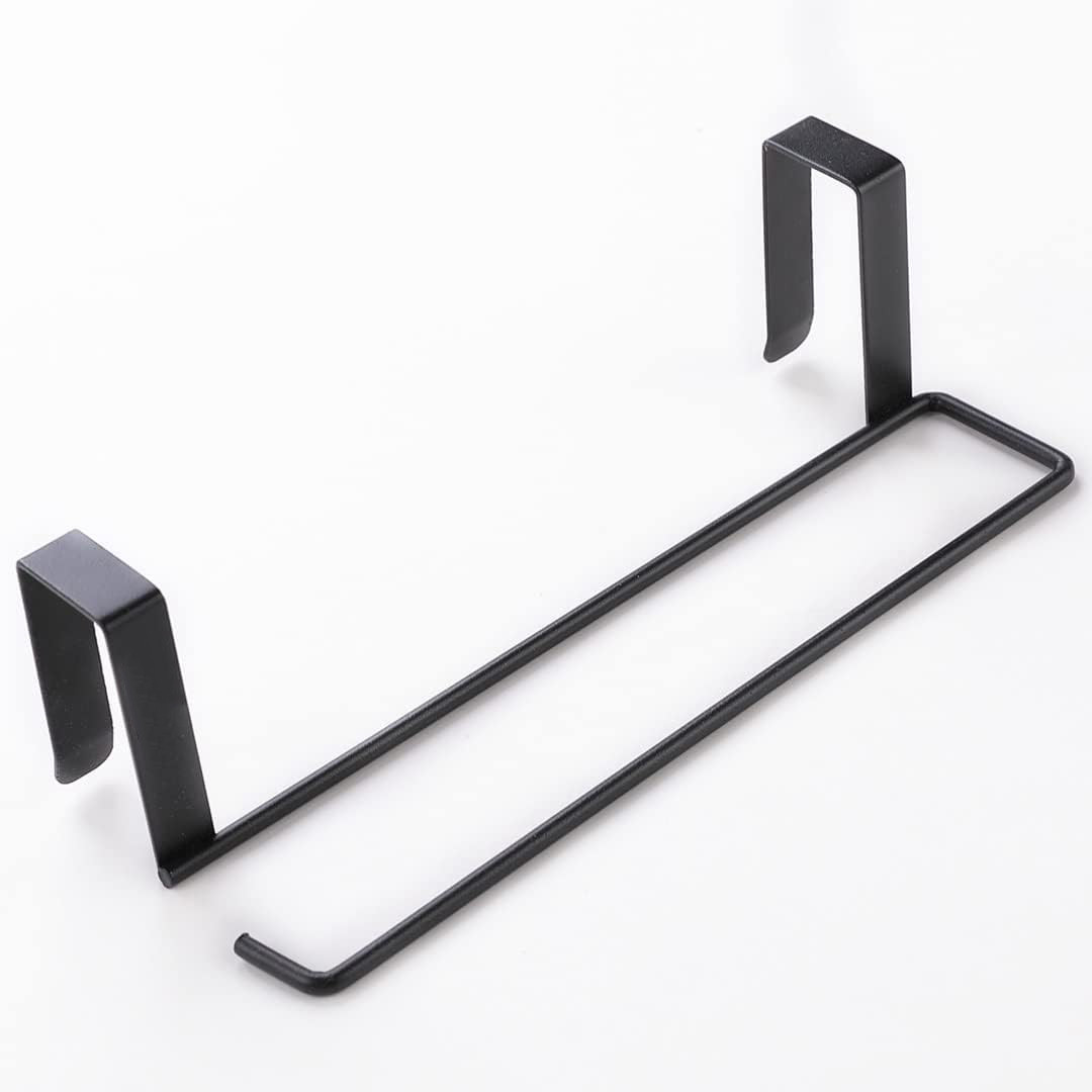 Kuber Industries Tissue Paper Holder|Wall Mounted Napkin Holder For Bathroom|Multipurpose Cloth & Tissue Paper Holder|Iron Spray Build|Easy Installation|Bathroom & Kitchen Organizer|ZT-3120(B)|Black