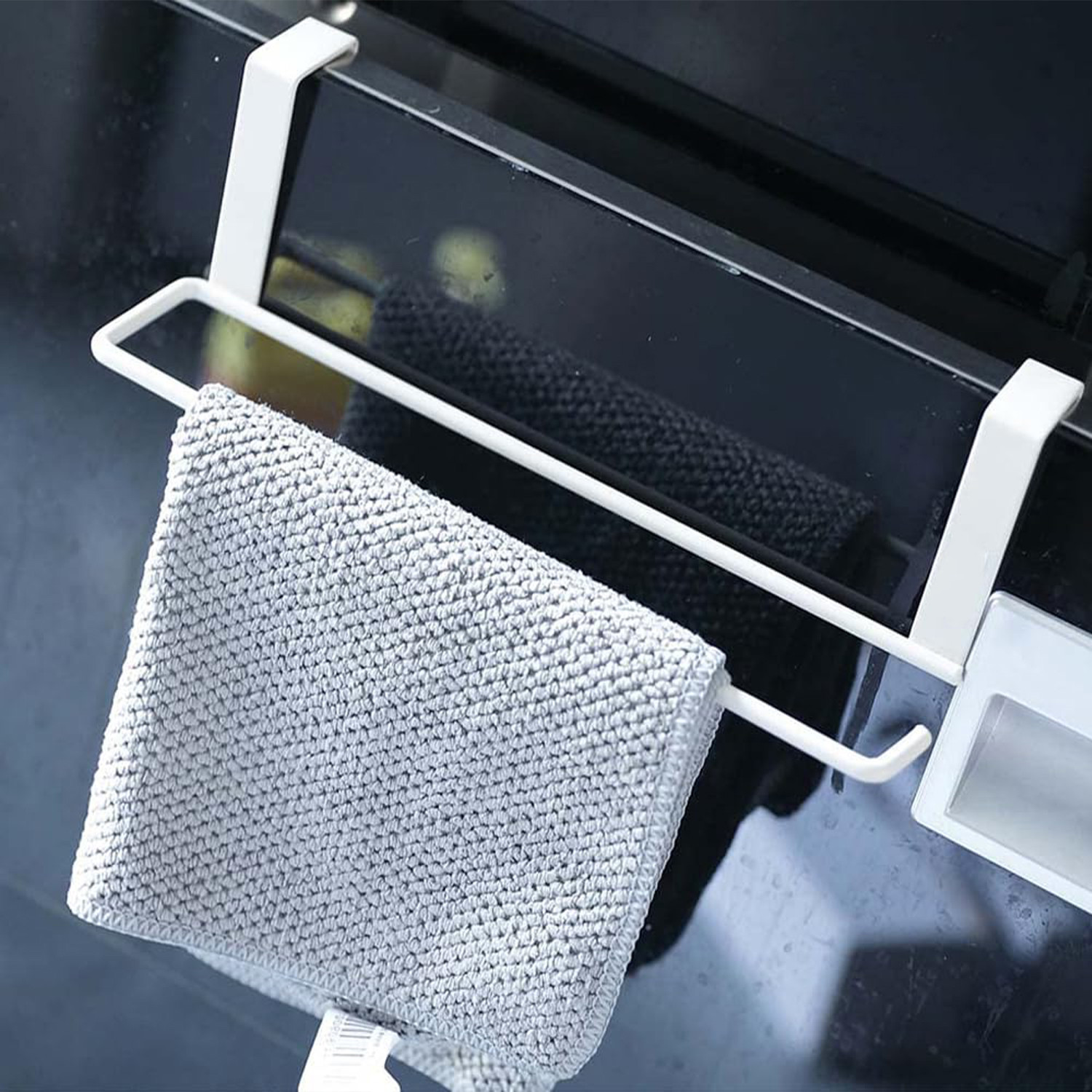 Kuber Industries Tissue Paper Holder|Wall Mounted Napkin Holder For Bathroom|Multipurpose Cloth & Tissue Paper Holder|Iron Spray Build|Easy Installation|Bathroom & Kitchen Organizer|ZT-3120(W)|White