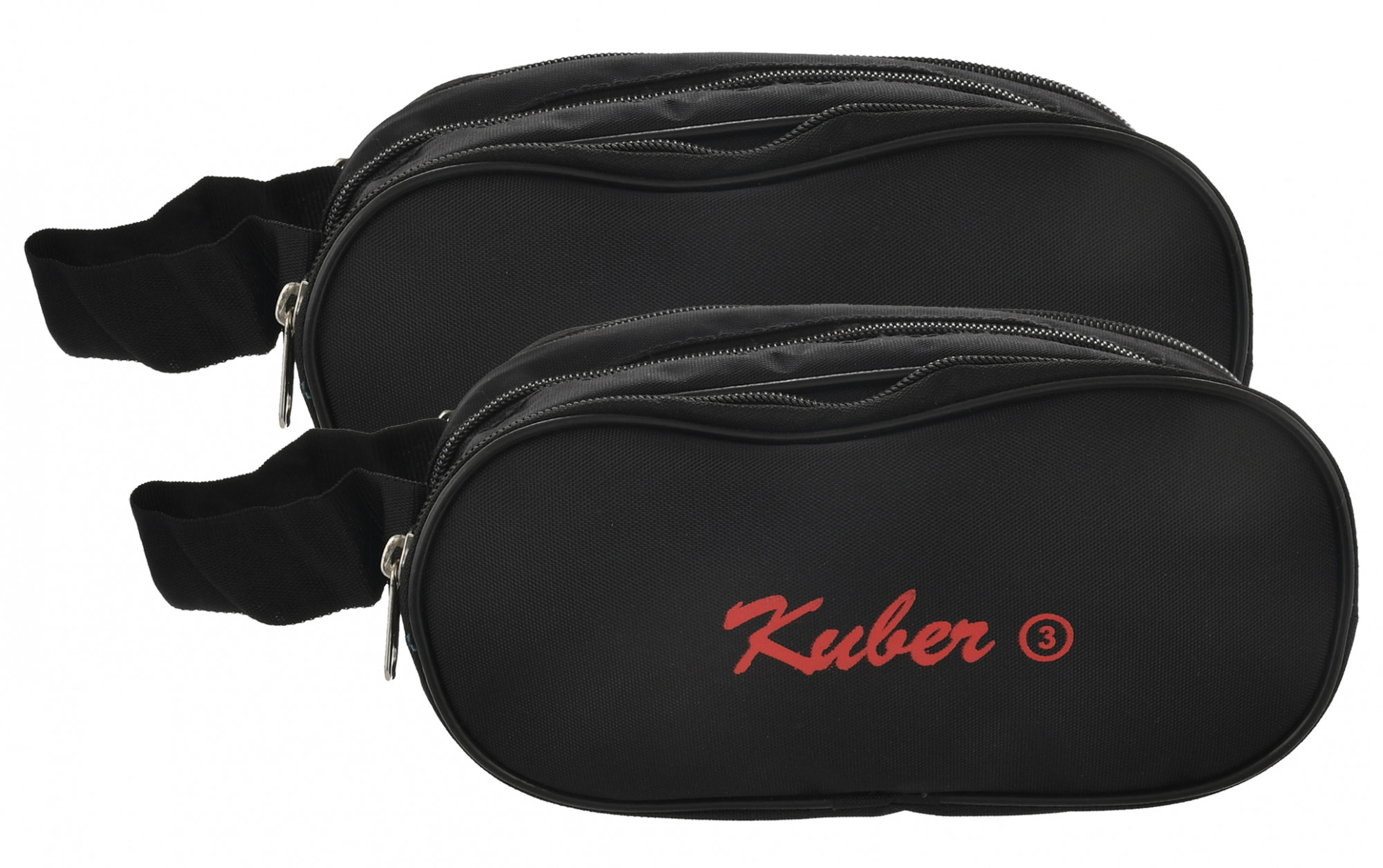 Kuber Industries Toilerty bag, Shaving Kit, Cosmetic Bag For Travel Accessories With 3 Zipper Comparments & Carrying Strip (Black)-HS43KUBMART26607