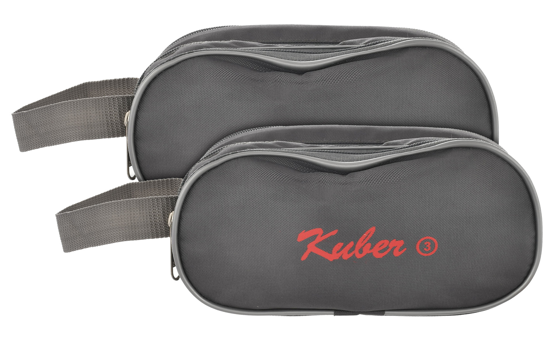 Kuber Industries Toilerty bag, Shaving Kit, Cosmetic Bag For Travel Accessories With 3 Zipper Comparments & Carrying Strip (Grey)-HS43KUBMART26611
