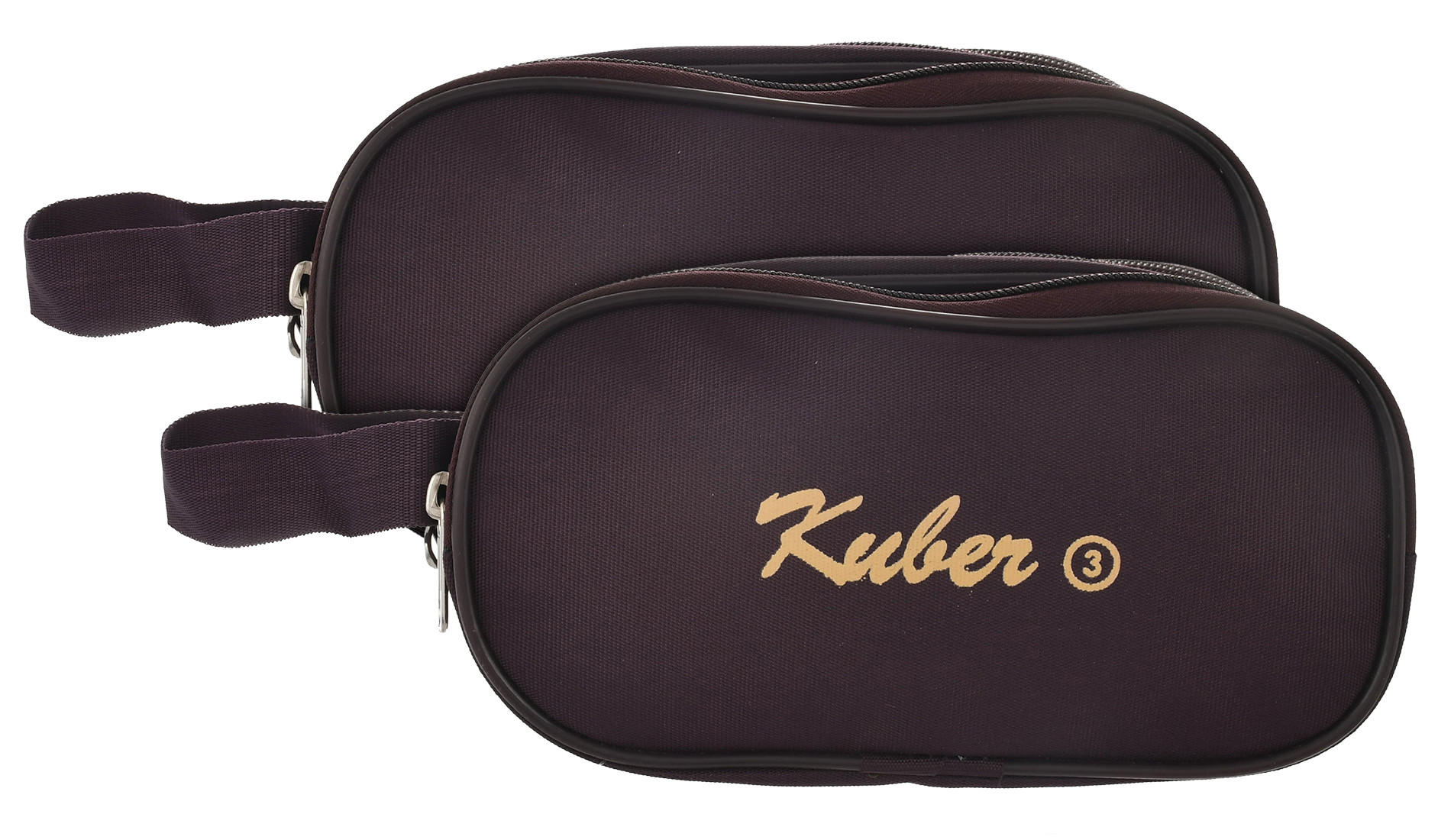 Kuber Industries Toilerty bag, Shaving Kit, Cosmetic Bag For Travel Accessories With 3 Zipper Comparments & Carrying Strip (Maroon)-HS43KUBMART26615