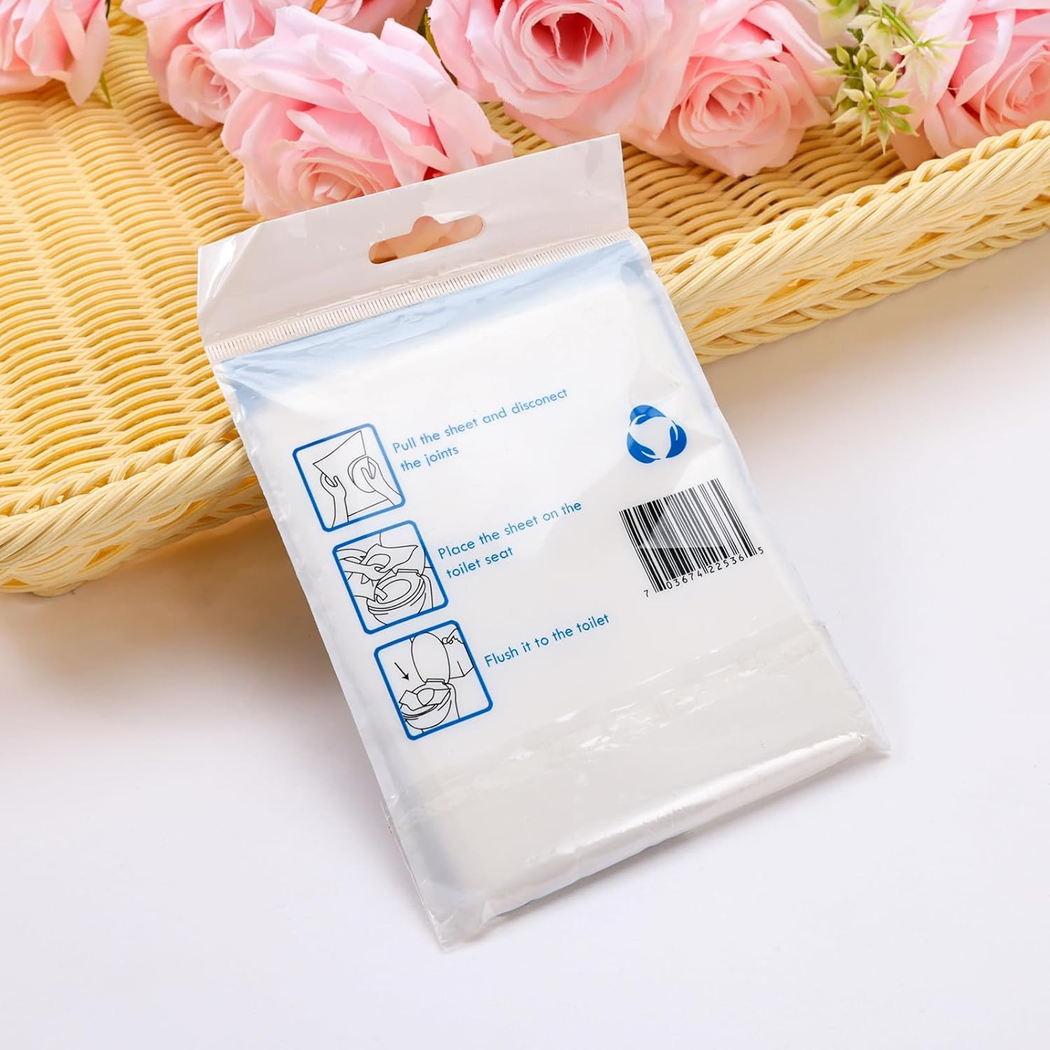 Kuber Industries Toilet Seat Covers Disposable|Western Toilet Seat Cover|Use & Throw, Portable|Pack of 20| (White)