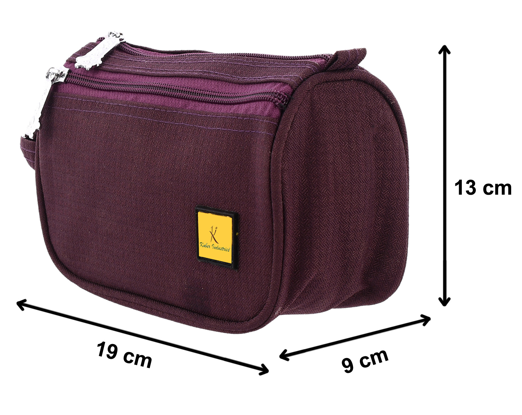 Kuber Industries Toiletry Travel Bags Shaving Kit/Pouch/Bag for Men and Women With 2 Main Compartment (Set Of 2,Wine)-KUBMRT11930