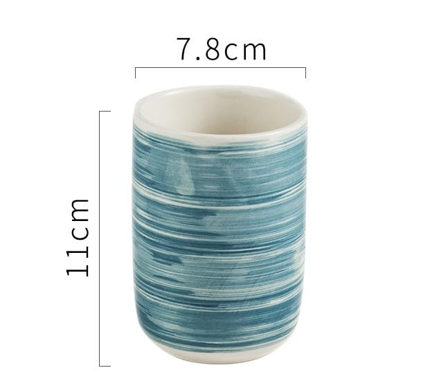 Kuber Industries Toothbrush Holder | Toothbrush Holder with Metal Tray | Counter Top Toothbrush Holder | Bathroom for Wash Basin | ZX072BG-2T | Pack of 2 | Blue & Gray