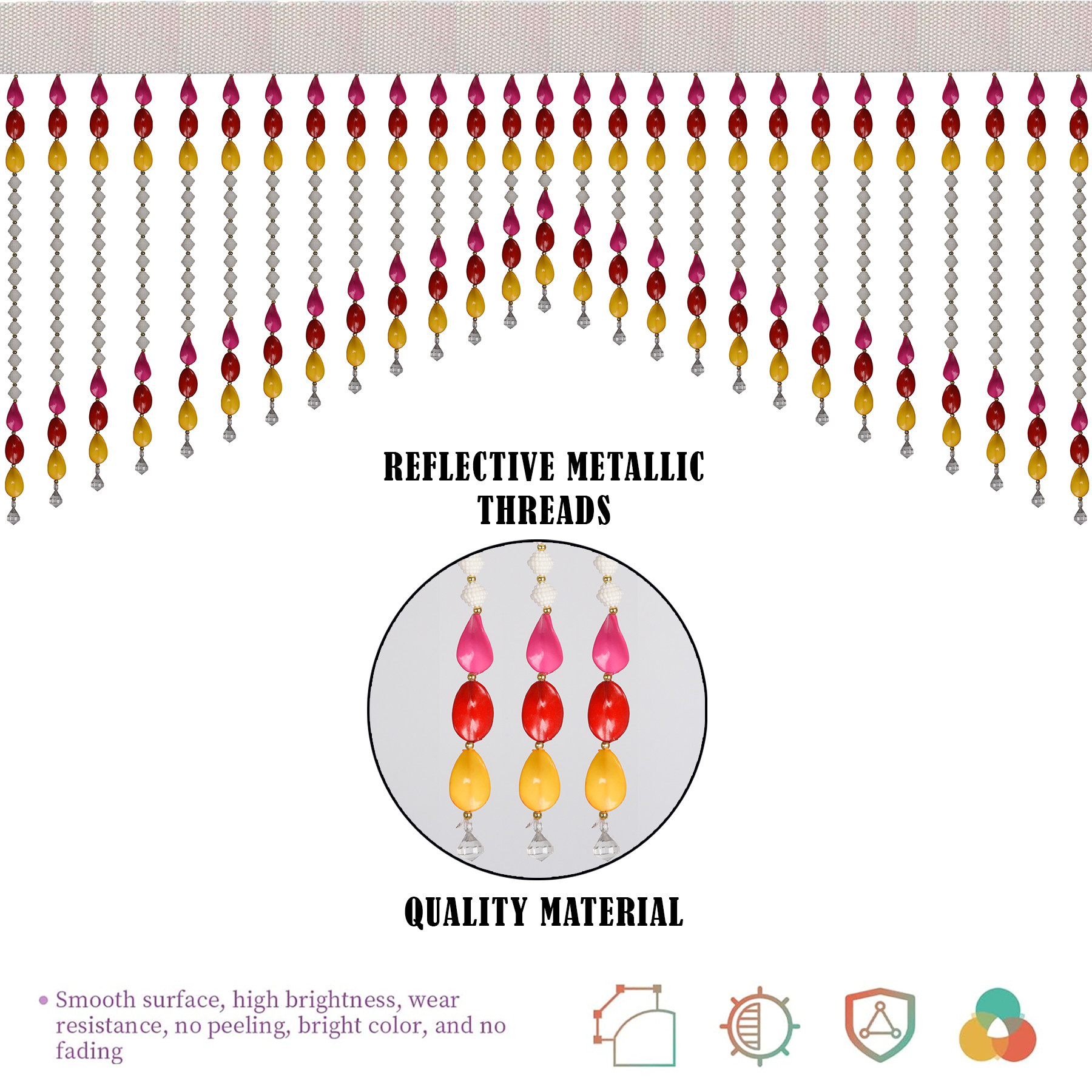 Kuber Industries Toran  Beads Bandarwal Toran  Bandarwal for Home Dcor  Diwali Door Toran  Wall Hanging Bandarwal for Pooja Room  Multi Chips Toran  White