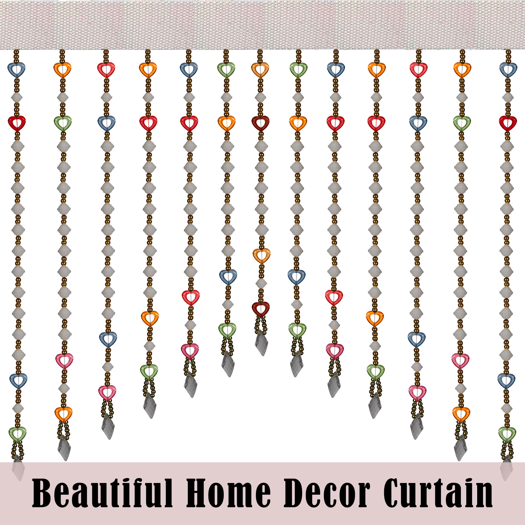 Kuber Industries Toran  Beads Bandarwal Toran  Bandarwal for Home Dcor  Diwali Door Toran  Wall Hanging Bandarwal for Pooja Room  Multi Heart Toran  White