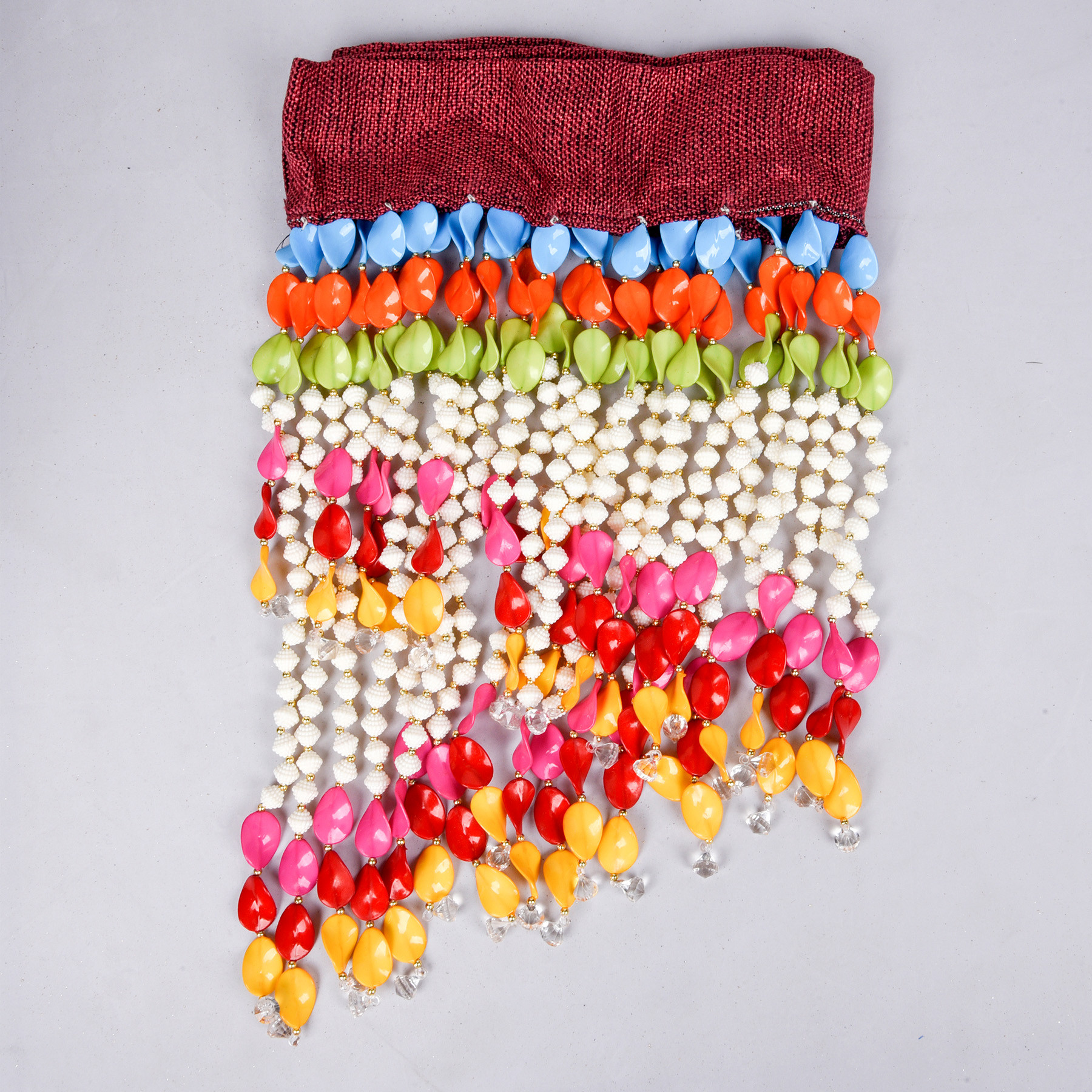 Kuber Industries Toran  Beads Bandarwal Toran  Bandarwal for Home Dcor  Diwali Door Toran  Wall Hanging Bandarwal for Pooja Room  Multi Chips Toran  White
