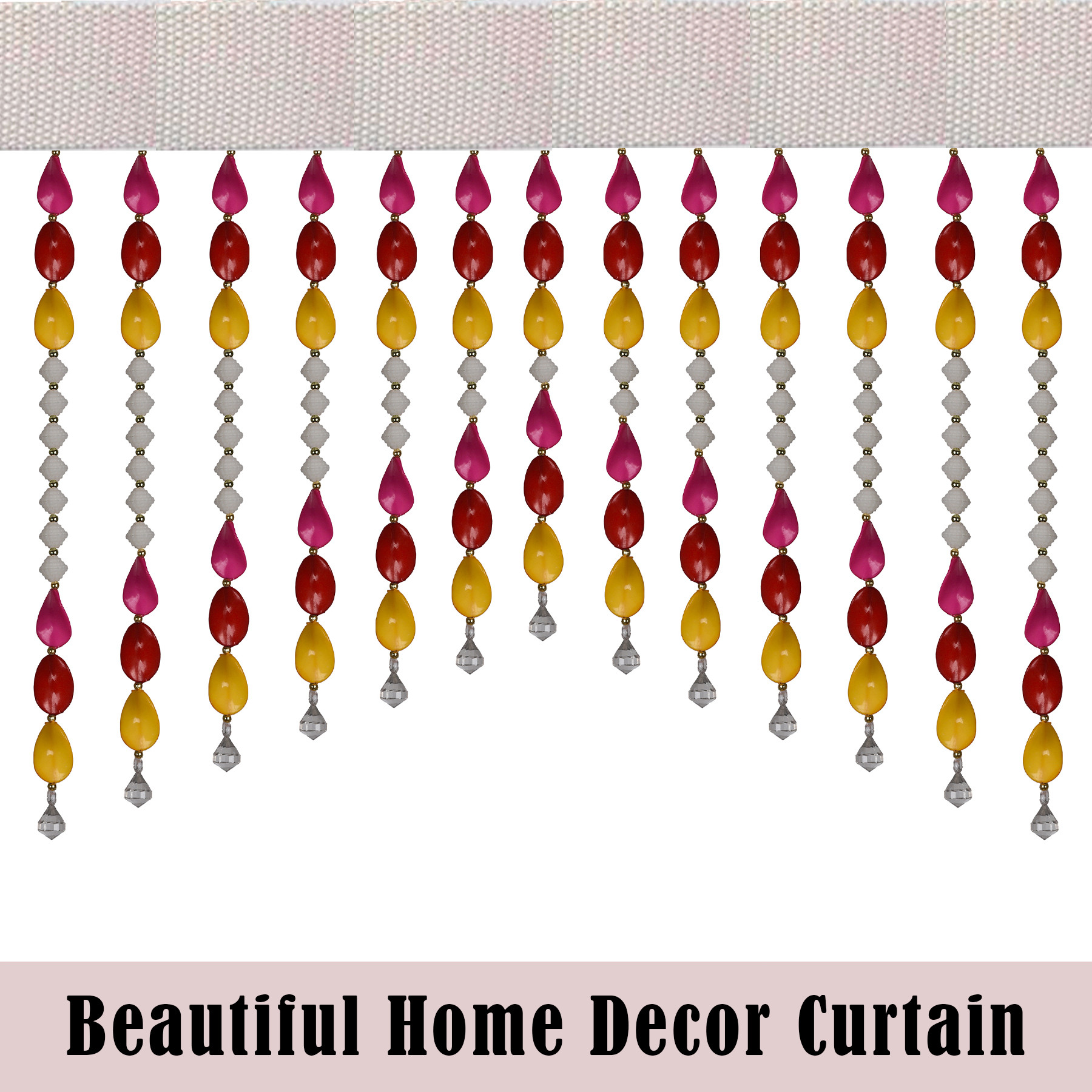 Kuber Industries Toran  Beads Bandarwal Toran  Bandarwal for Home Dcor  Diwali Door Toran  Wall Hanging Bandarwal for Pooja Room  Multi Chips Toran  White
