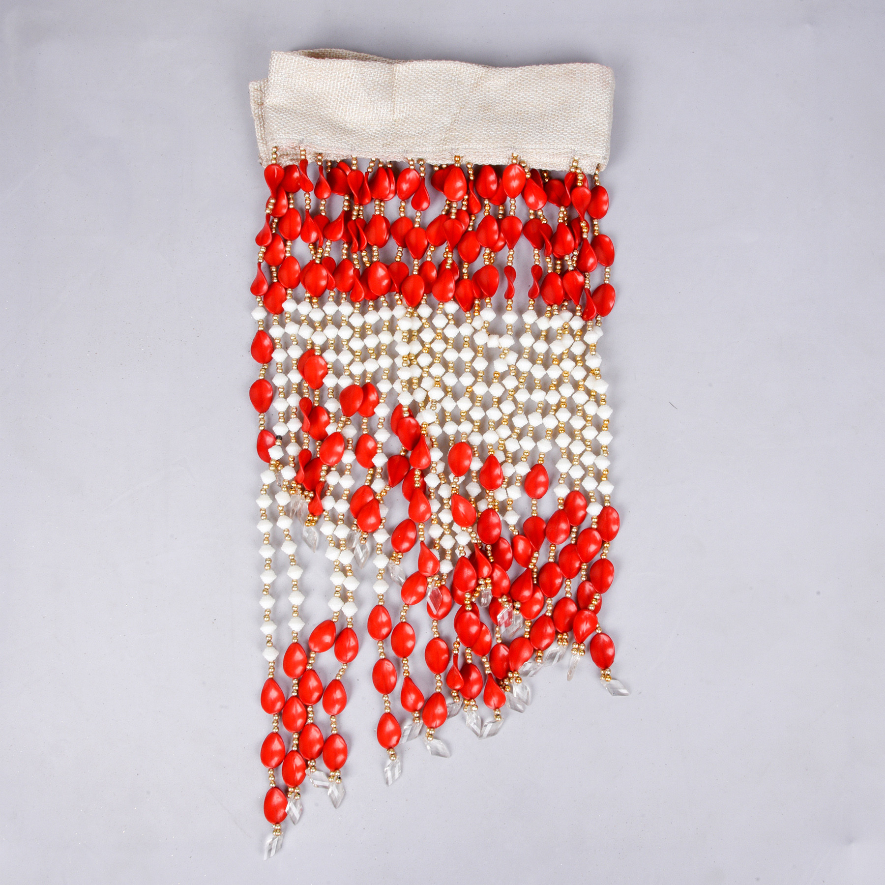 Kuber Industries Toran  Beads Bandarwal Toran  Bandarwal for Home Dcor  Diwali Door Toran  Wall Hanging Bandarwal for Pooja Room  Red Chips Toran  White