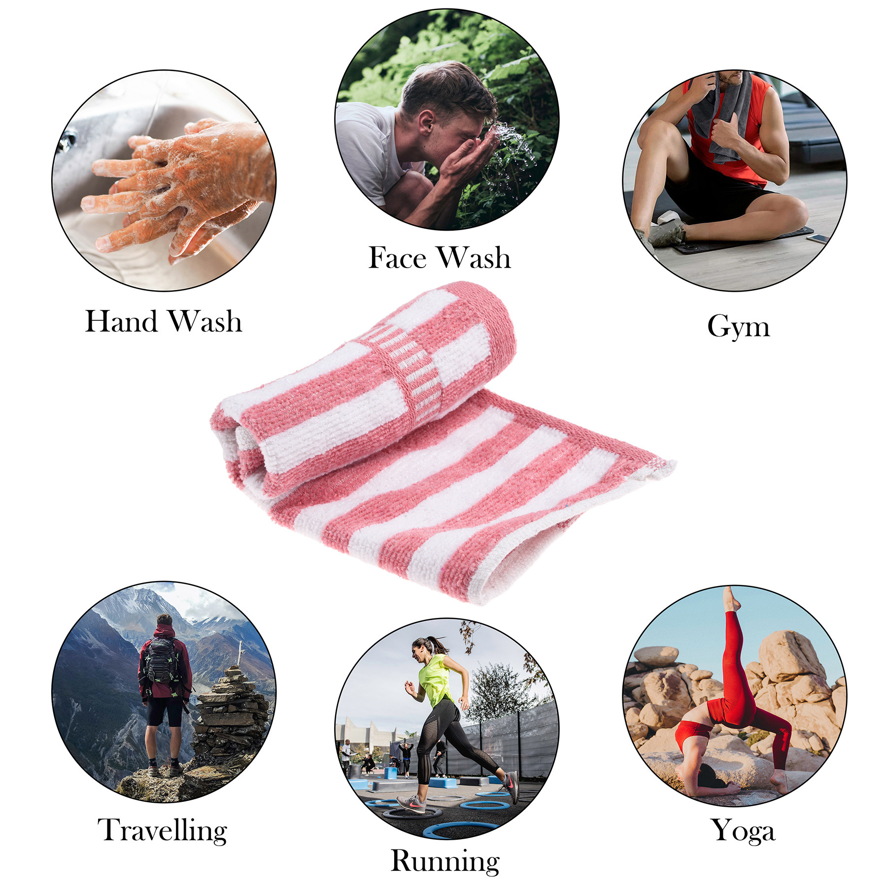 Kuber Industries Towel Handkerchief | Cotton Face Towel | Face Towel | Sweat Absorbent Handkerchief | Unisex Mix Lining Hanky | Face Towel Hankies |Multicolor