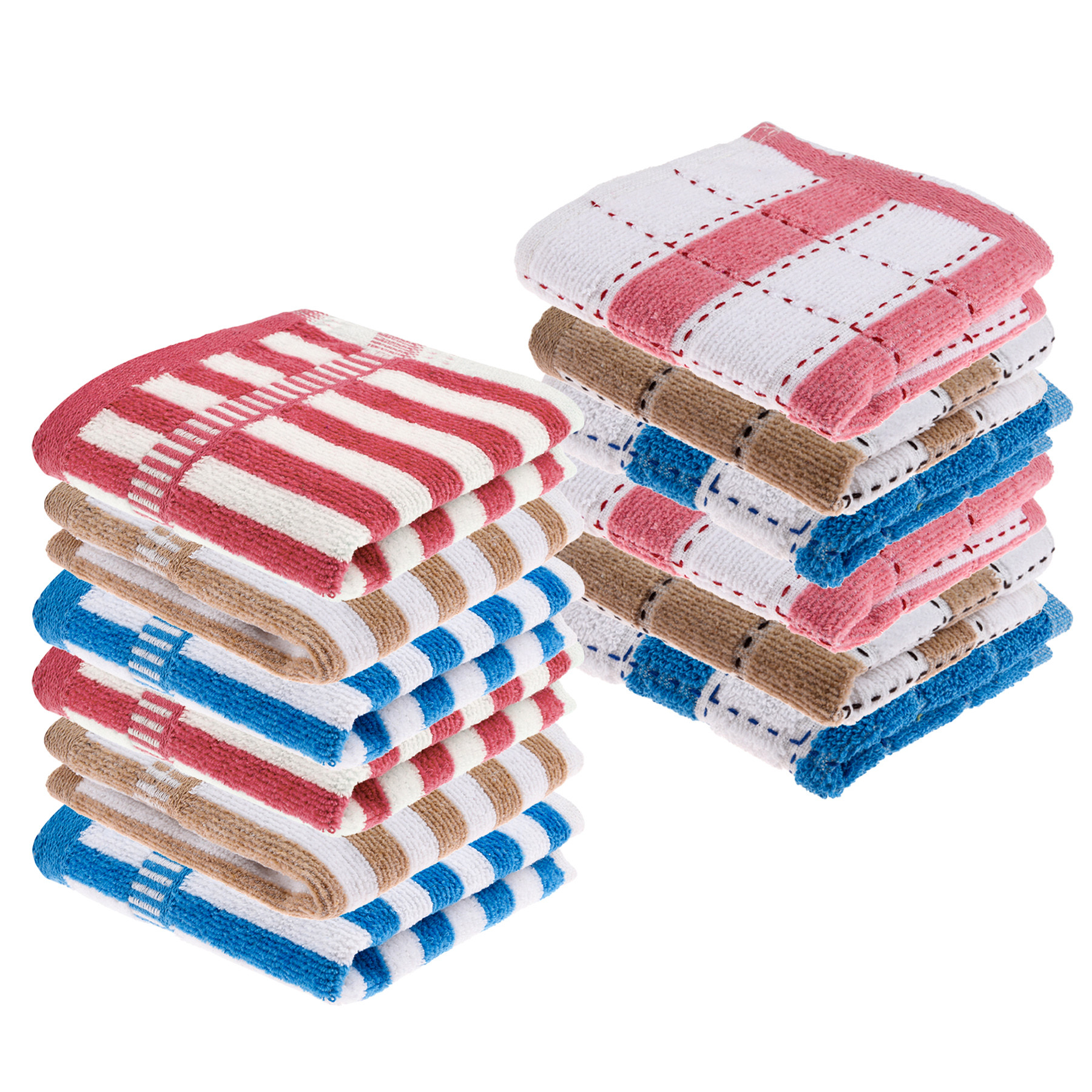 Kuber Industries Towel Handkerchief | Cotton Face Towel | Face Towel | Sweat Absorbent Handkerchief | Unisex Mix Lining Hanky | Face Towel Hankies |Multicolor