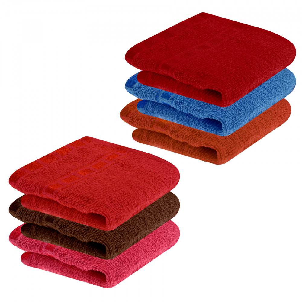 Kuber Industries Towel Handkerchief | Cotton Face Towel | Face Towel | Sweat Absorbent Handkerchief | Unisex Plain Hanky | Face Towel Hankies |Multicolor