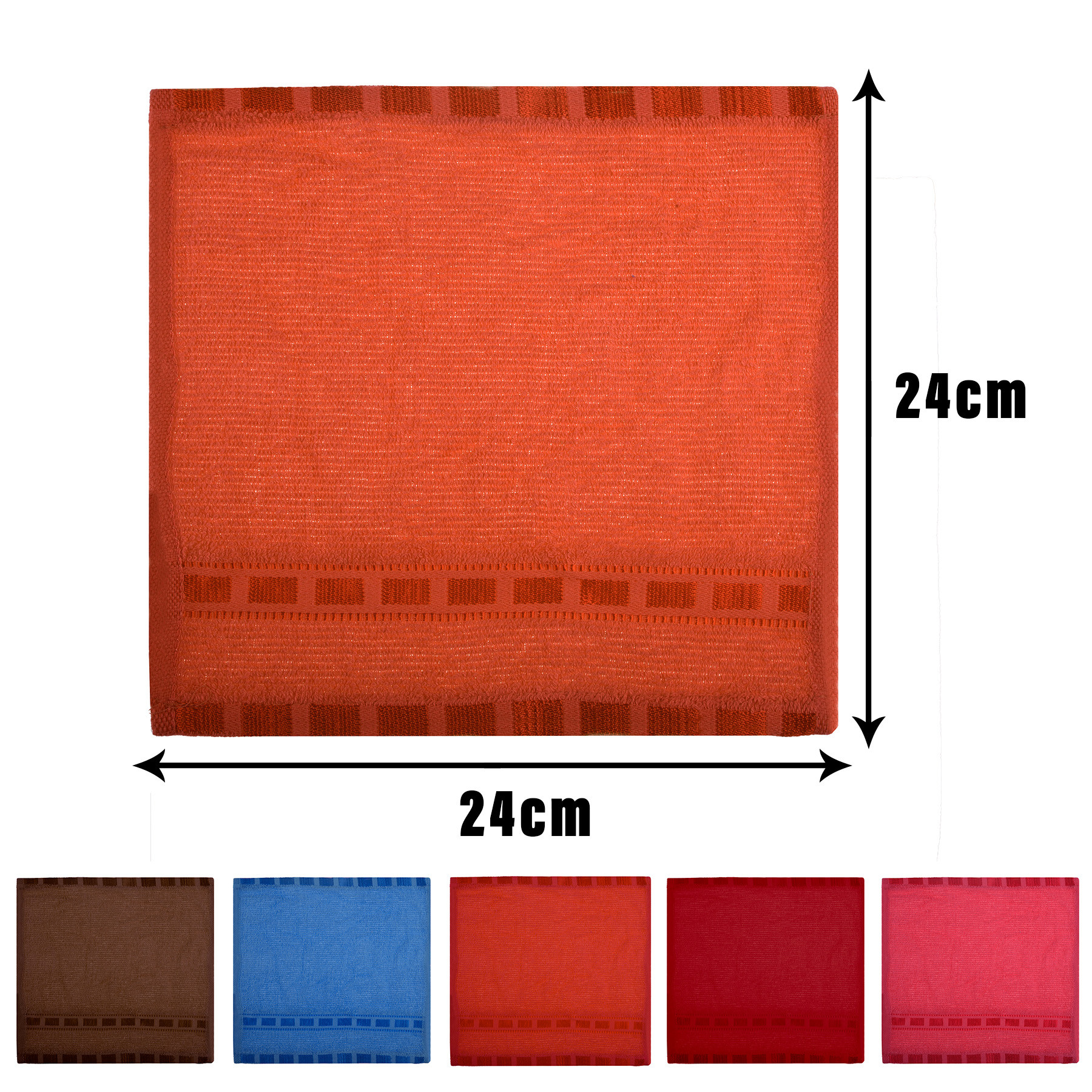 Kuber Industries Towel Handkerchief | Cotton Face Towel | Face Towel | Sweat Absorbent Handkerchief | Unisex Plain Hanky | Face Towel Hankies |Multicolor