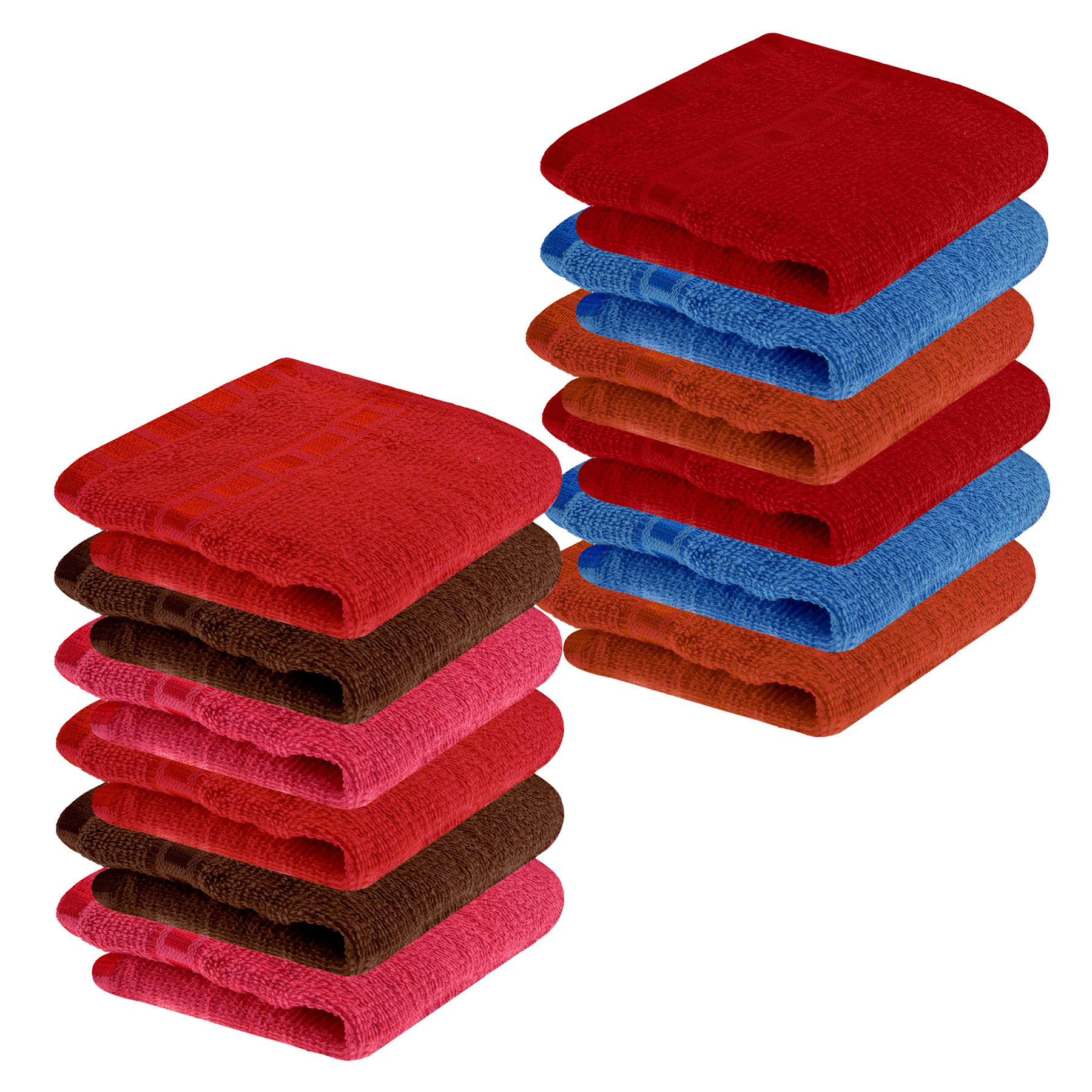 Kuber Industries Towel Handkerchief | Cotton Face Towel | Face Towel | Sweat Absorbent Handkerchief | Unisex Plain Hanky | Face Towel Hankies |Multicolor