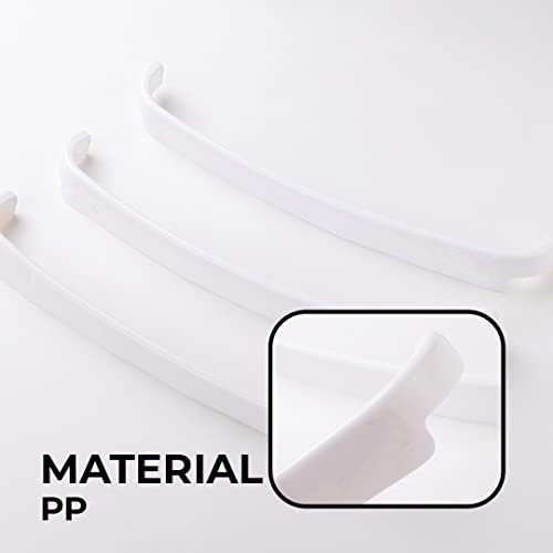 Kuber Industries Towel Hanger for Bathroom|Wall Mounted Cloth Hanger|Multipurpose Cloth & Napkin Holder|Premium PP Material|Self-Adhesive DIY Installation|Pack of 3|White