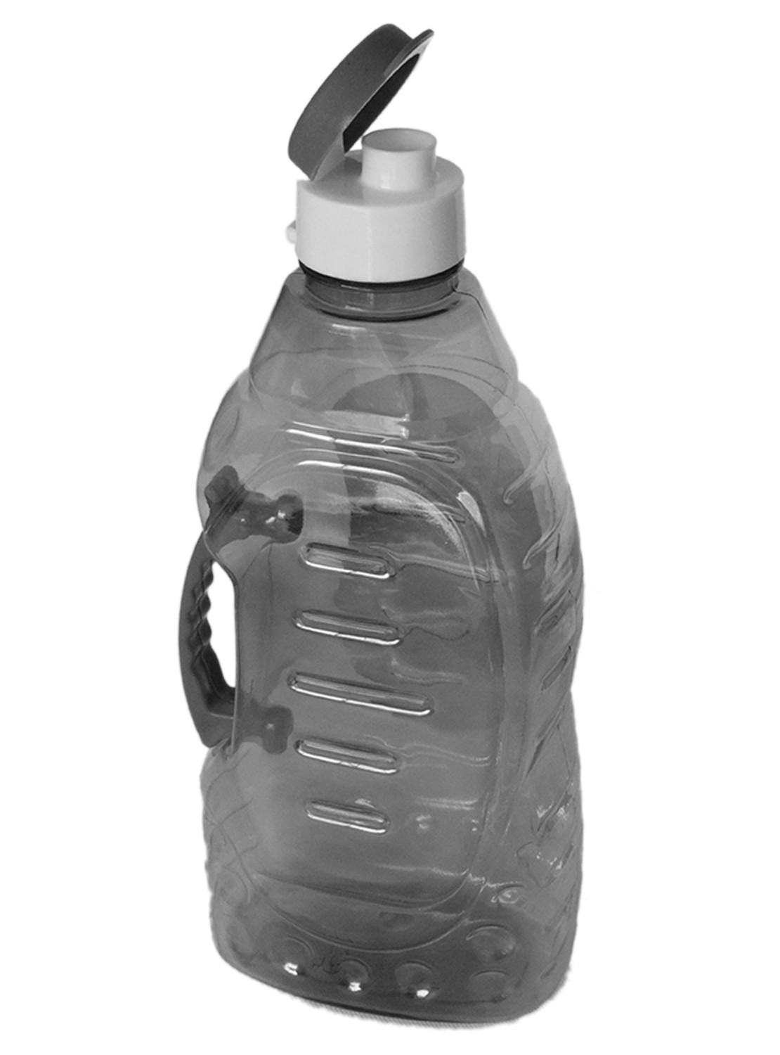 Kuber Industries Tranasparent Platic Water Bottle With Handle, 1500ml- Pack of 2 (Pink & Black)