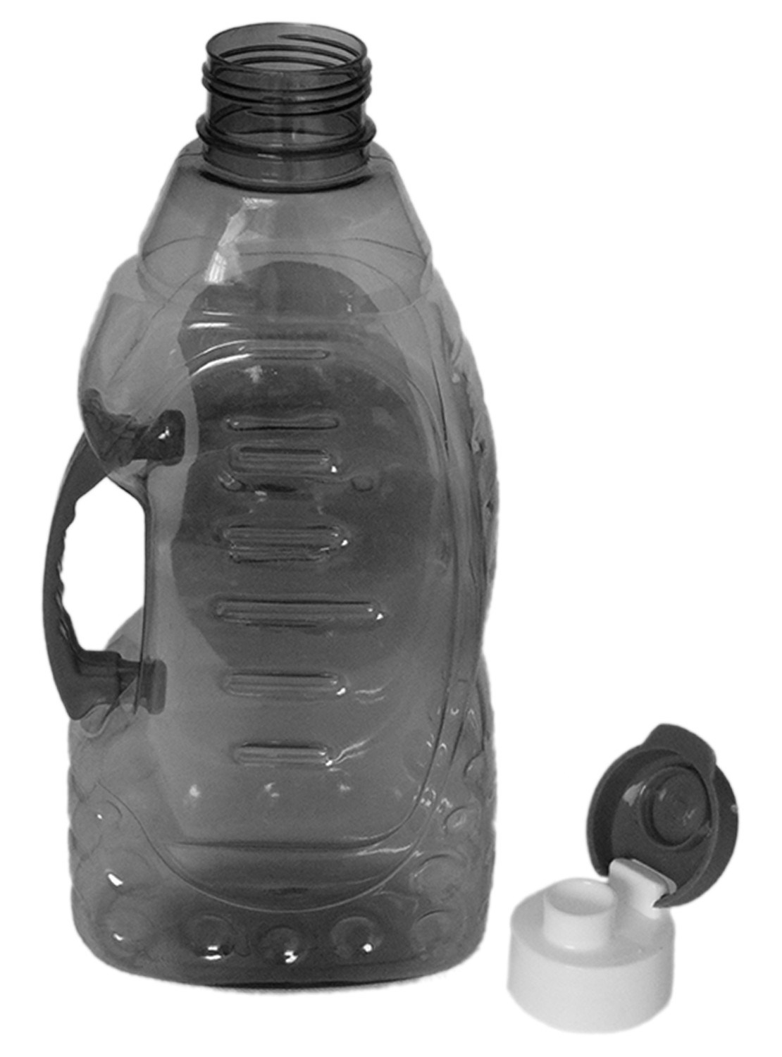 Kuber Industries Tranasparent Platic Water Bottle With Handle, 1500ml- Pack of 3 (Pink & Black & Blue)