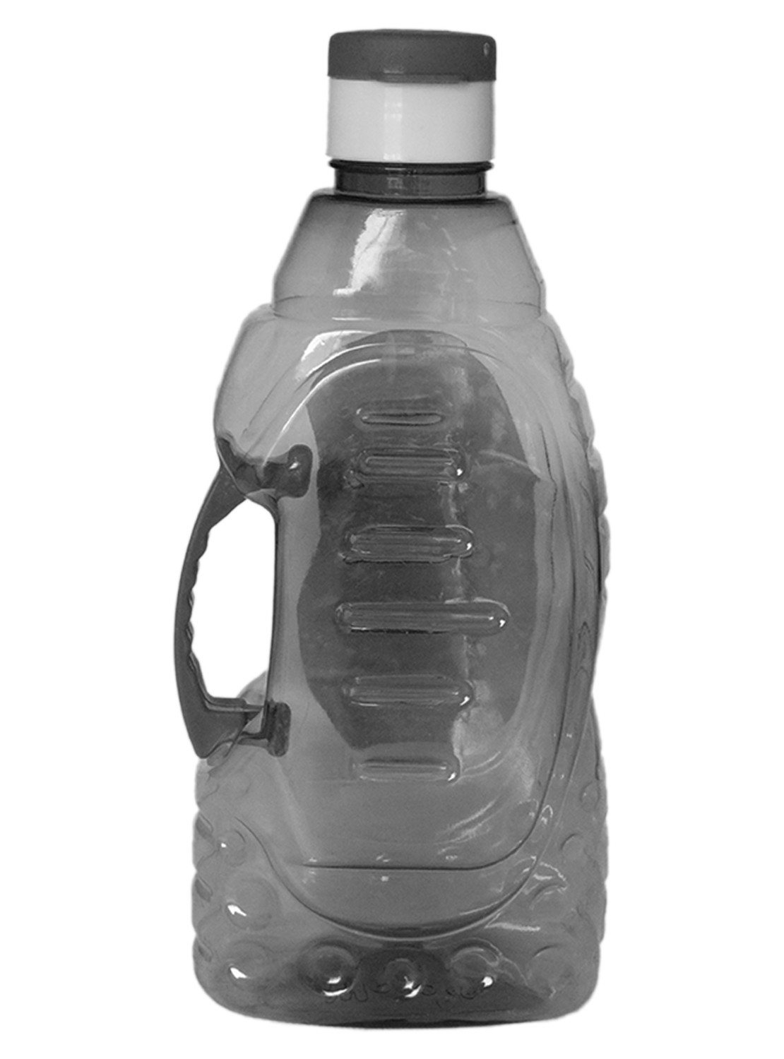 Kuber Industries Tranasparent Platic Water Bottle With Handle, 1500ml (Black)