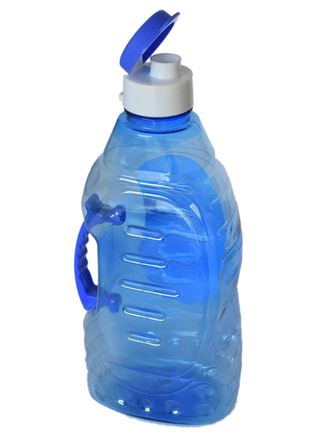 Kuber Industries Tranasparent Platic Water Bottle With Handle, 1500ml (Blue)