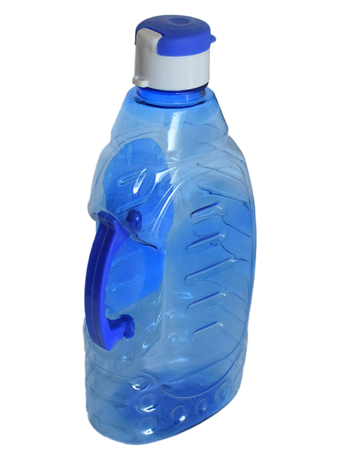 Kuber Industries Tranasparent Platic Water Bottle With Handle, 1500ml (Blue)