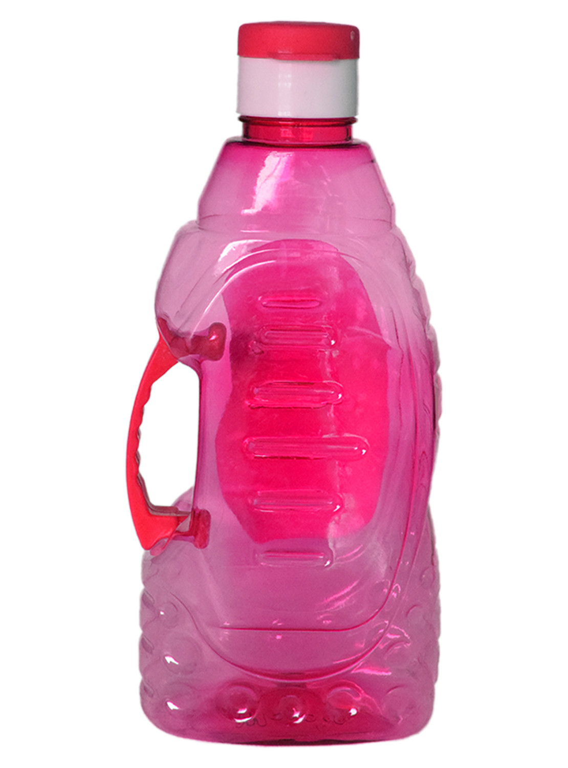 Kuber Industries Tranasparent Platic Water Bottle With Handle, 1500ml (Pink)