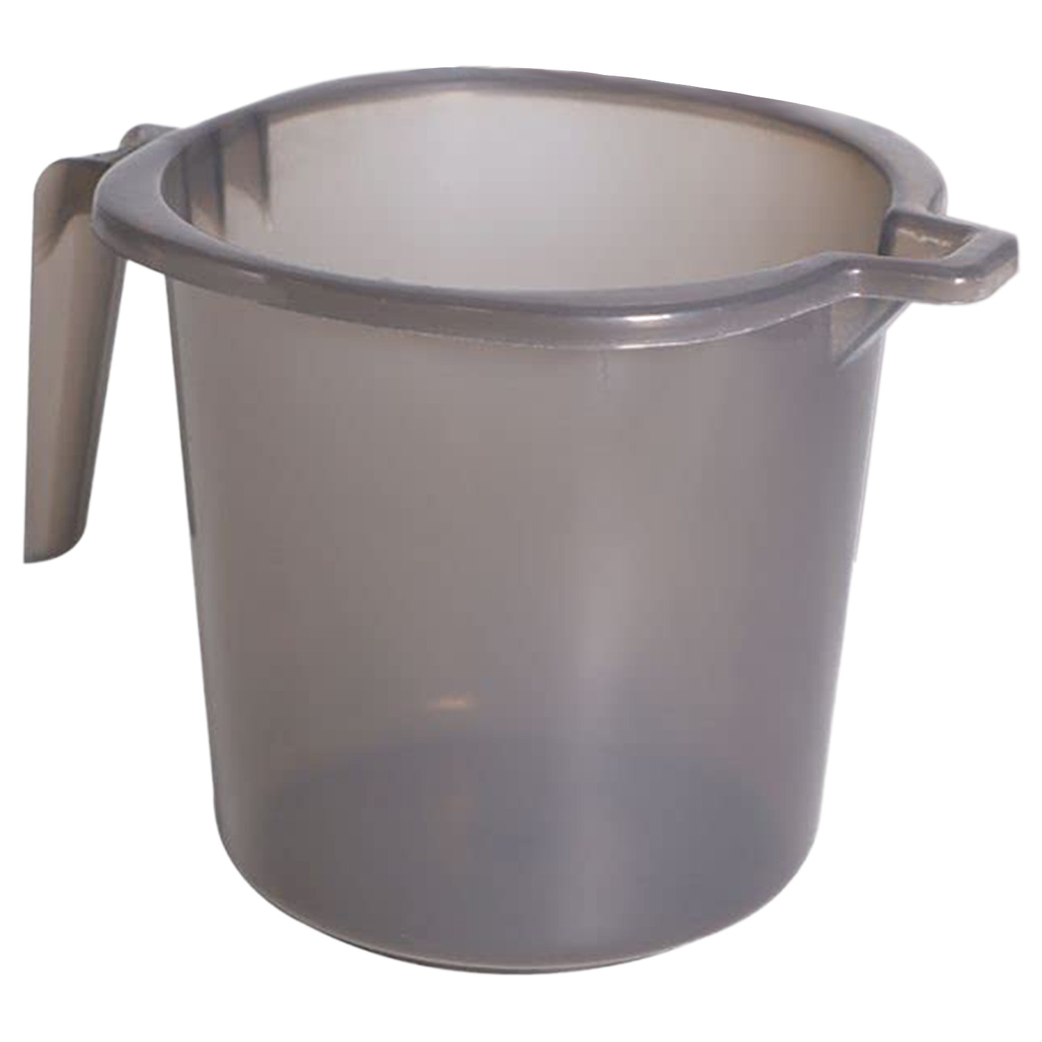 Kuber Industries Tranasparent Small Plastic Bathroom Mug, 1 Litre-(Black)