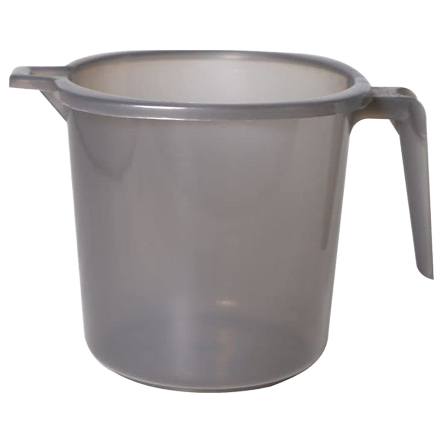 Kuber Industries Tranasparent Small Plastic Bathroom Mug, 1 Litre-(Black)