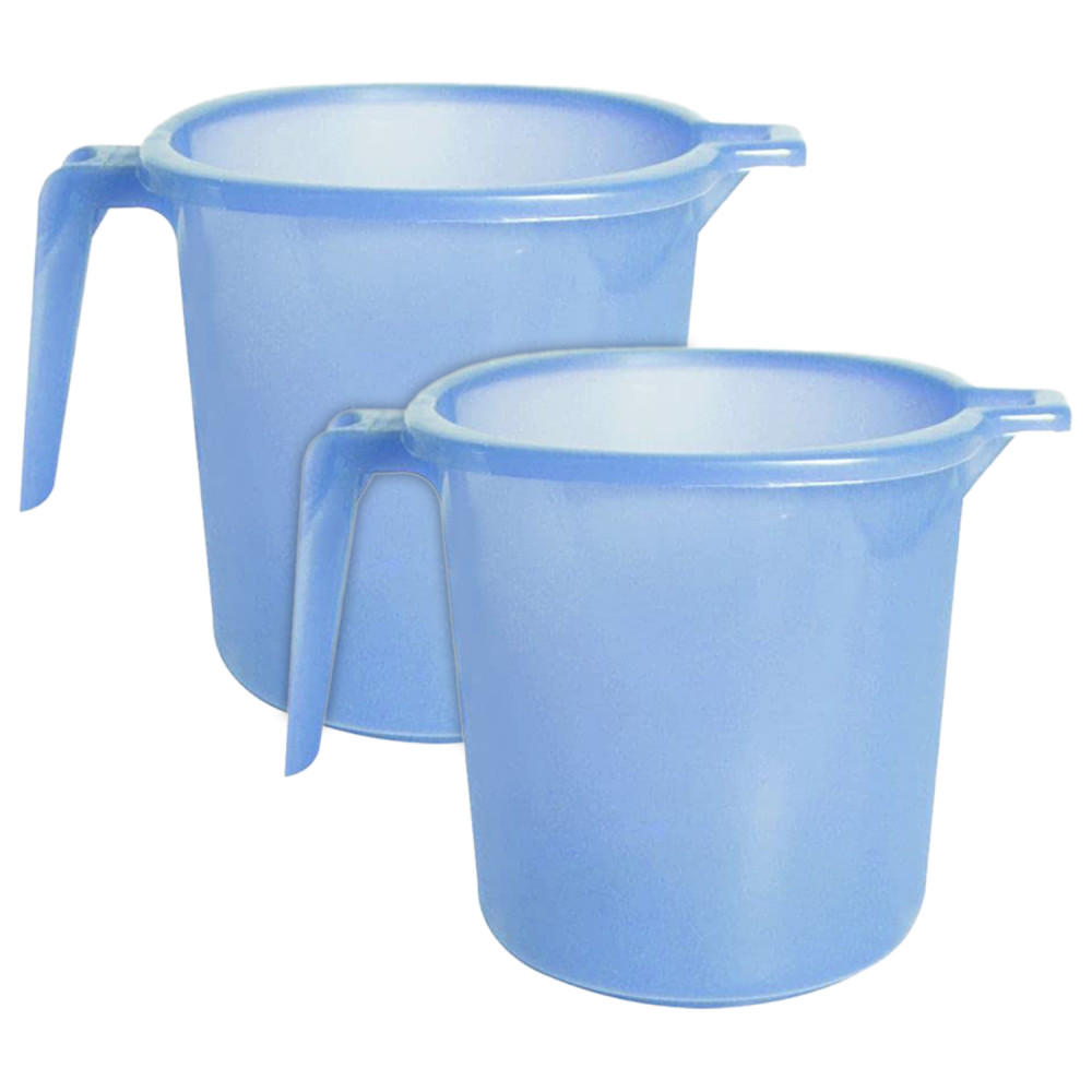 Kuber Industries Tranasparent Small Plastic Bathroom Mug, 1 Litre-(Blue)