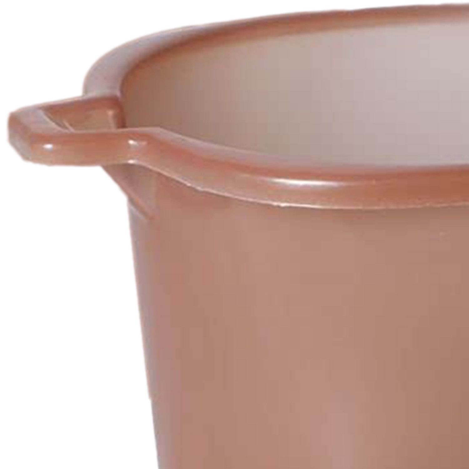 Kuber Industries Tranasparent Small Plastic Bathroom Mug, 1 Litre-(Brown)