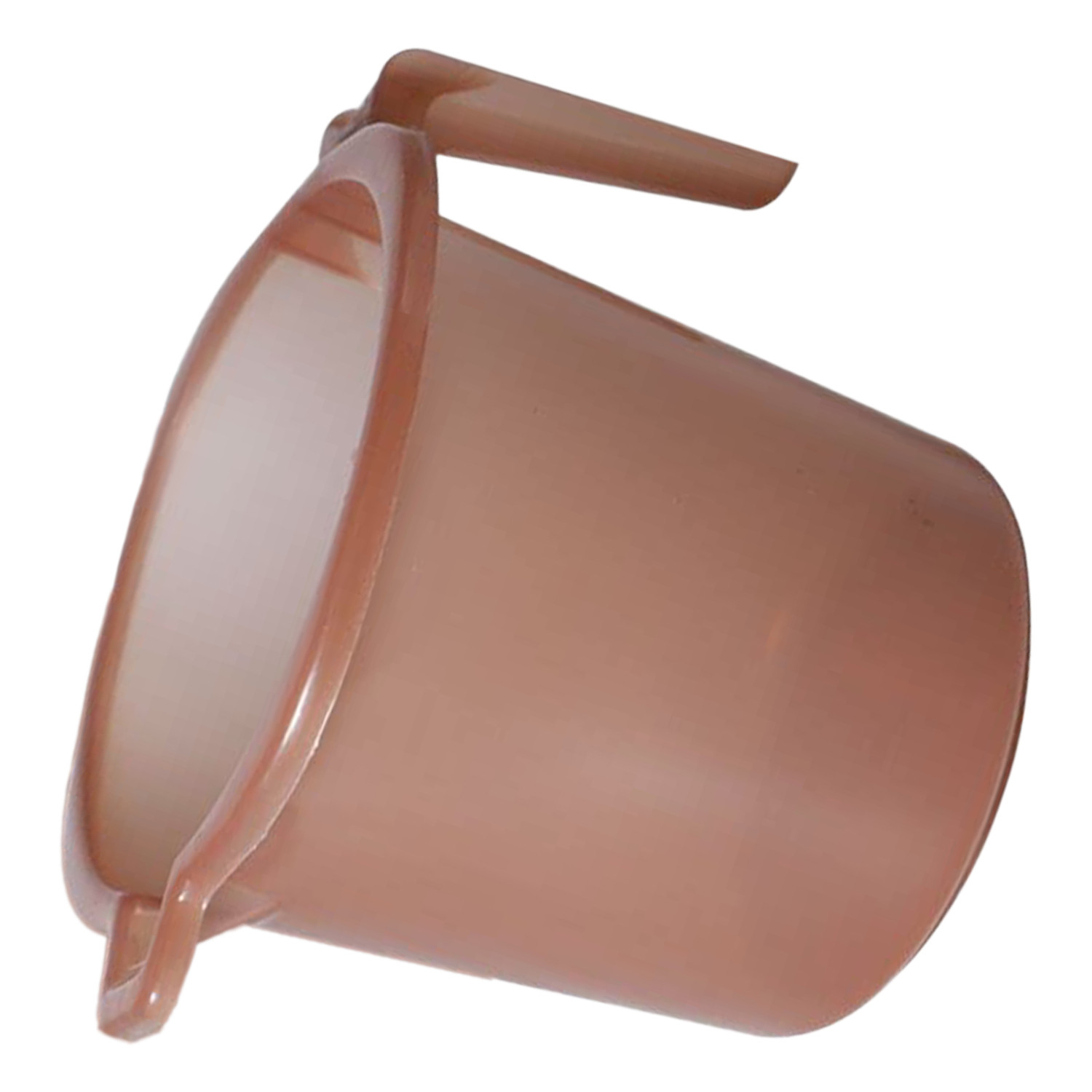 Kuber Industries Tranasparent Small Plastic Bathroom Mug, 1 Litre-(Brown)