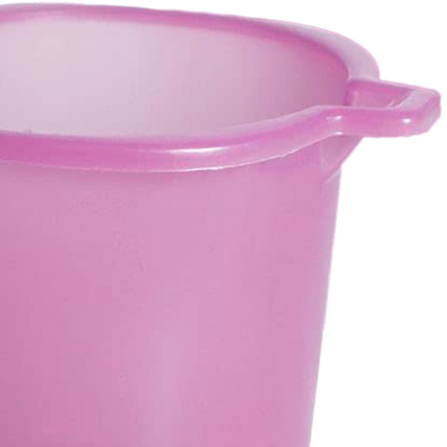 Kuber Industries Tranasparent Small Plastic Bathroom Mug, 1 Litre-(Pink)