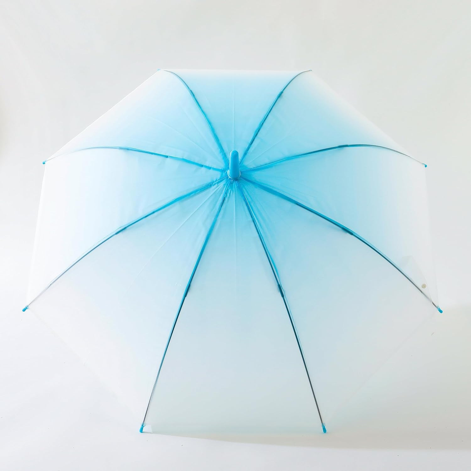 Kuber Industries Transparent Umbrella For Men & Women|Automatic Umbrella For Rain (Blue)