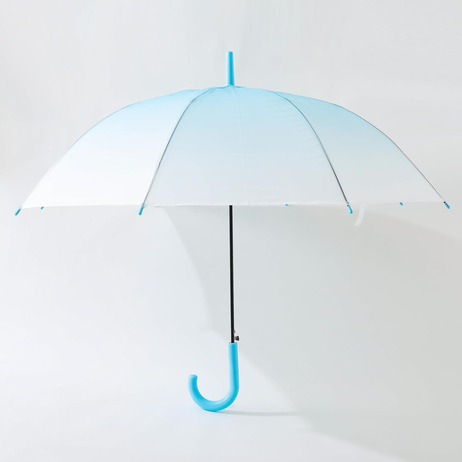 Kuber Industries Transparent Umbrella For Men & Women|Automatic Umbrella For Rain (Blue)