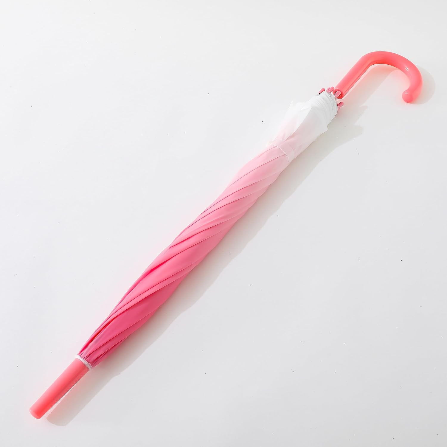 Kuber Industries Transparent Umbrella For Men & Women|Automatic Umbrella For Rain (Pink)