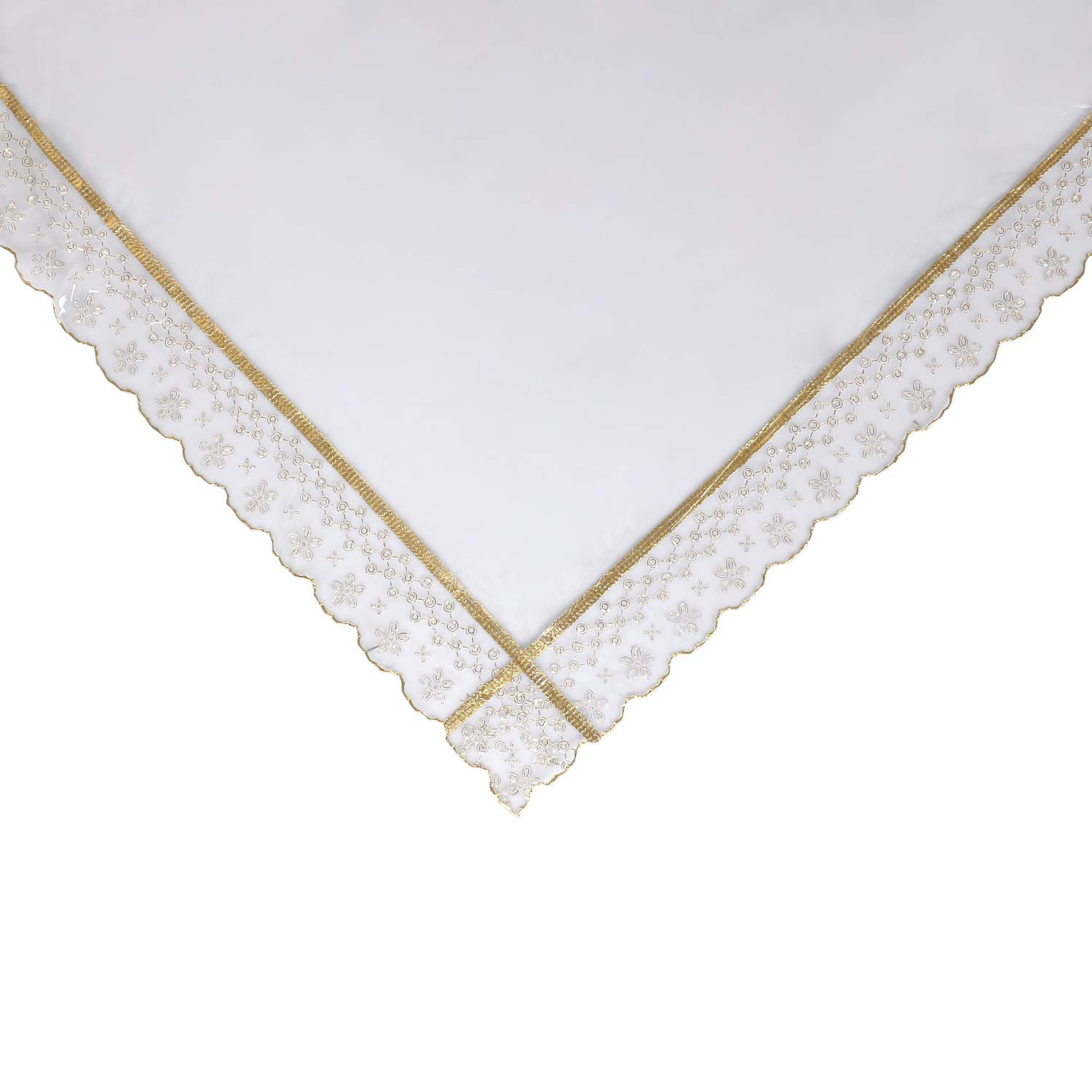 Kuber Industries Transparent Vinyl PVC Rectangle Table Cloth Protector Oil Spill Proof Wipe Clean Table Cover for Dining Table, Parties & Camping, 60 X 90 Inches (Gold)
