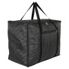 Kuber Industries Travel Duffle Bag For Women Men|Dot Print Large Size Underbed Storage Bag|Polyester Waterproof Wardrobe Organizer (Black)