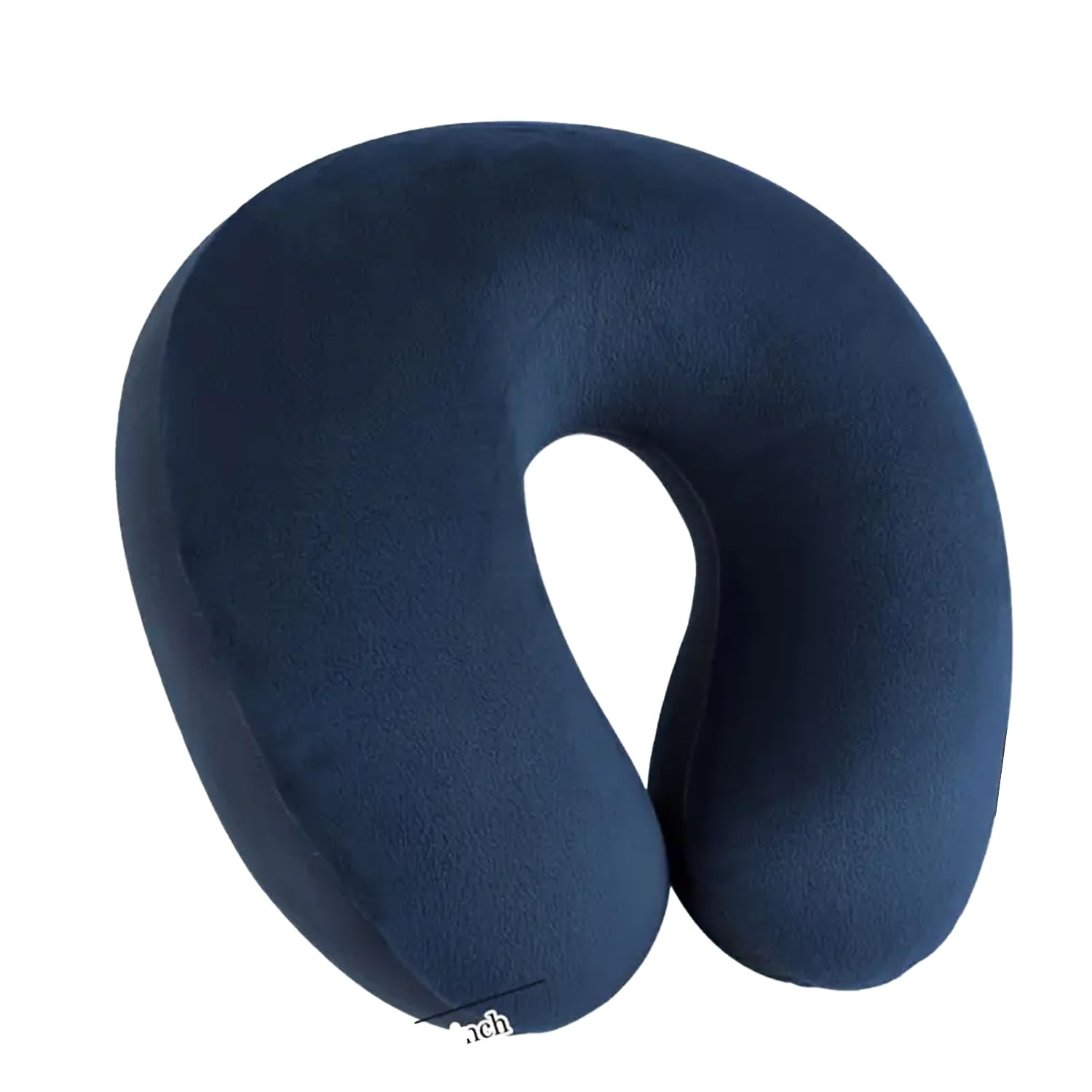 Kuber Industries Travel Neck Pillow|Neck Support Rest Pillow|Velvet Cover With Microfiber Fillling (Blue)