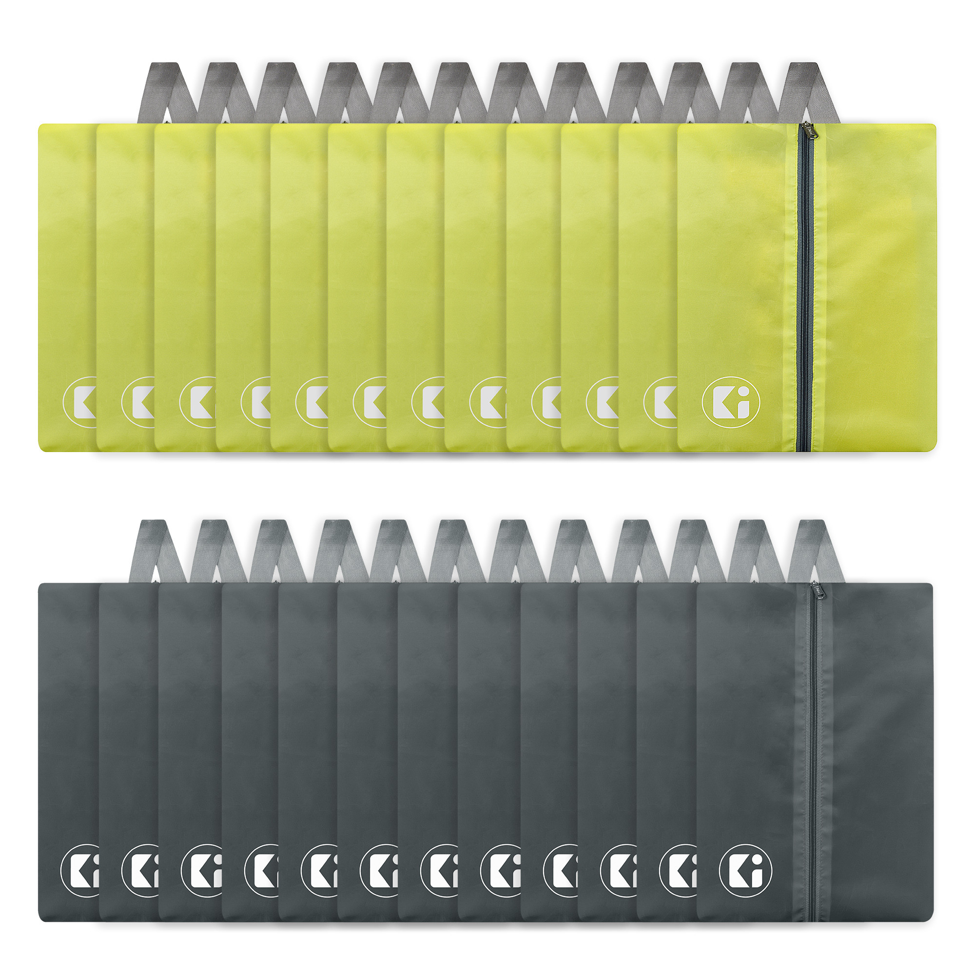 Kuber Industries Travel Organizer | Travel Shoe Carrying Bag | Toiletry Pouch with Zipper | Shoe Cover for Travel-Adventure | Multipurpose Storage Organizer Bag | Yellow & Gray