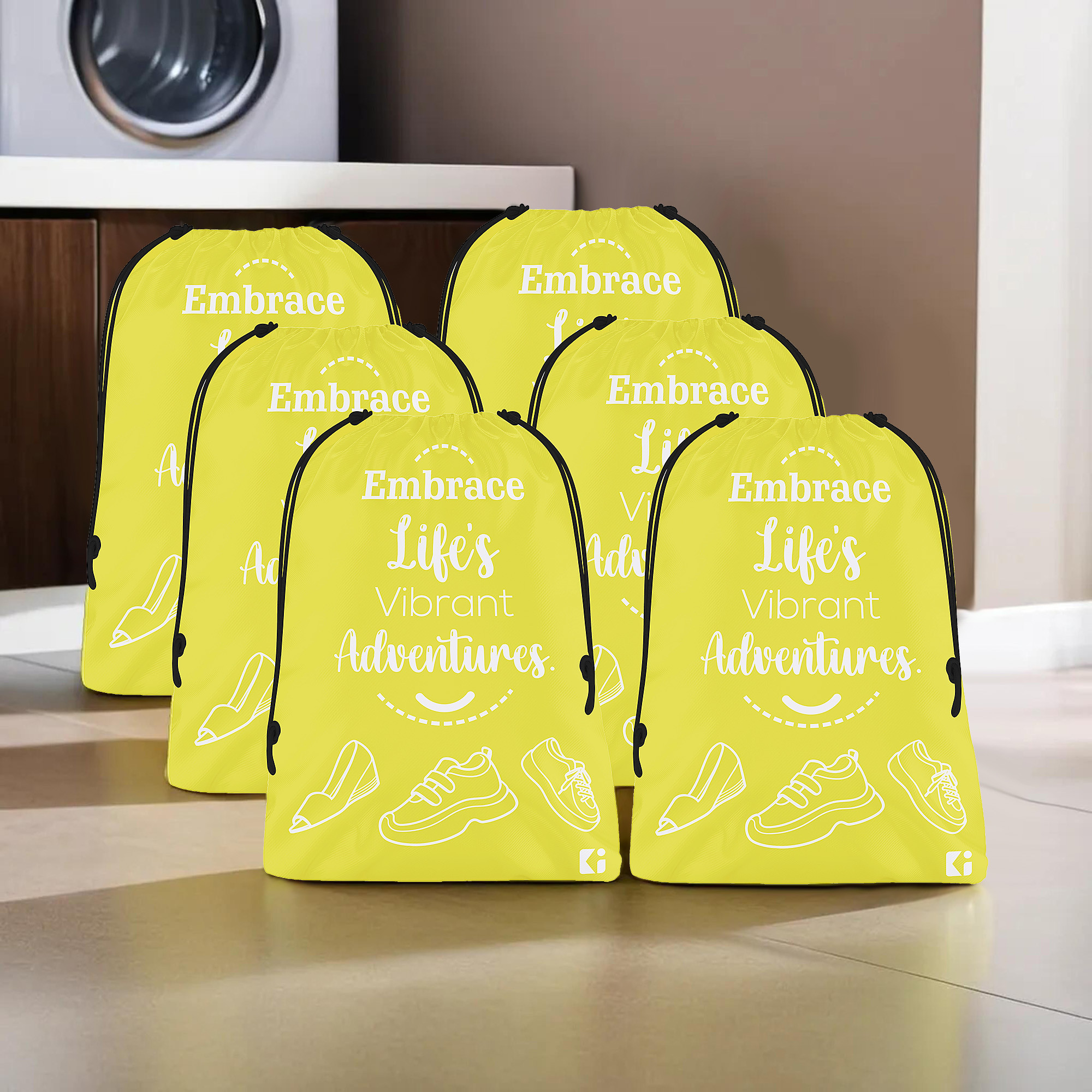 Kuber Industries Travel Packing Bags for Clothes | Travel Pouches | Packing Cubes Travel Organizer | Organizer Bags for Travel-Hiking-Adventure | Laundry-Toiletry Bag | Small | Yellow
