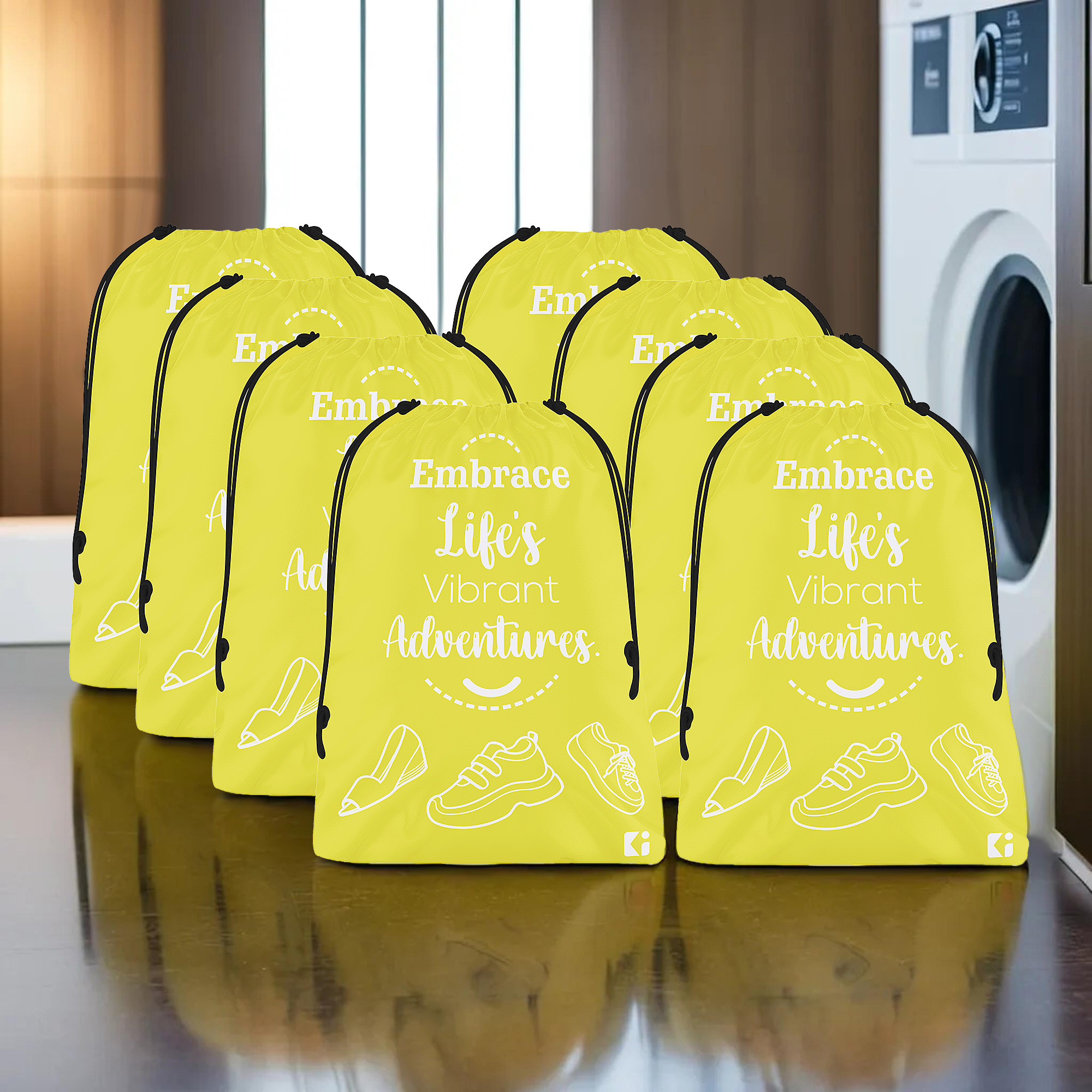 Kuber Industries Travel Packing Bags for Clothes | Travel Pouches | Packing Cubes Travel Organizer | Organizer Bags for Travel-Hiking-Adventure | Laundry-Toiletry Bag | Small | Yellow