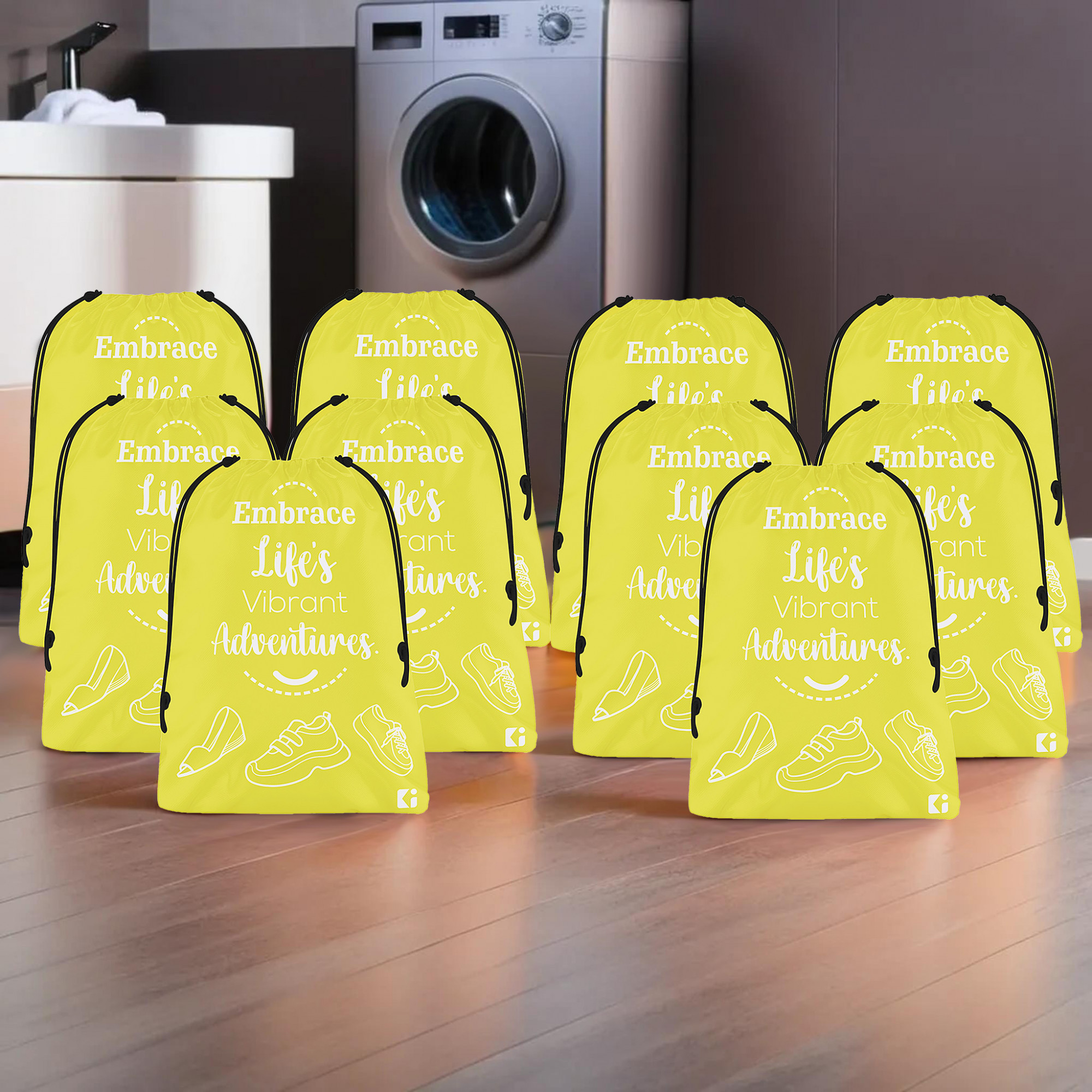 Kuber Industries Travel Packing Bags for Clothes | Travel Pouches | Packing Cubes Travel Organizer | Organizer Bags for Travel-Hiking-Adventure | Laundry-Toiletry Bag | Small | Yellow