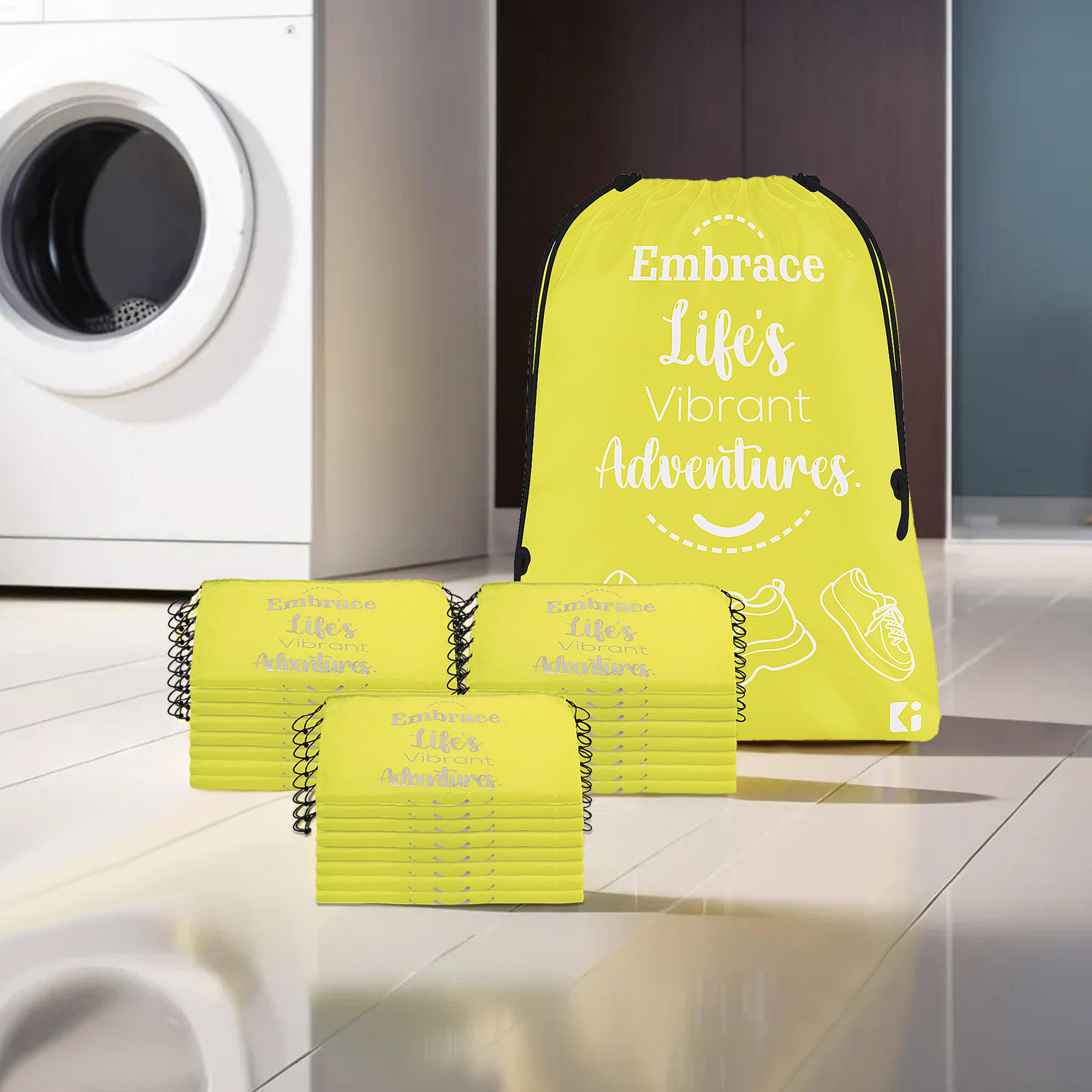 Kuber Industries Travel Packing Bags for Clothes | Travel Pouches | Packing Cubes Travel Organizer | Organizer Bags for Travel-Hiking-Adventure | Laundry-Toiletry Bag | Small | Yellow