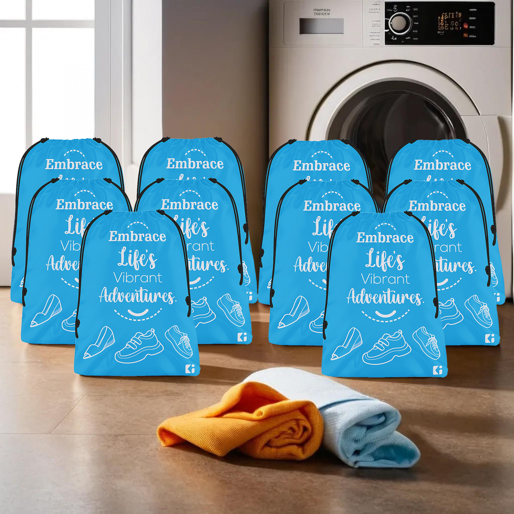 Kuber Industries Travel Packing Bags for Clothes | Travel Pouches | Packing Cubes Travel Organizer | Organizer Bags for Travel-Hiking-Adventure | Laundry-Toiletry Bag | Small | Sky Blue