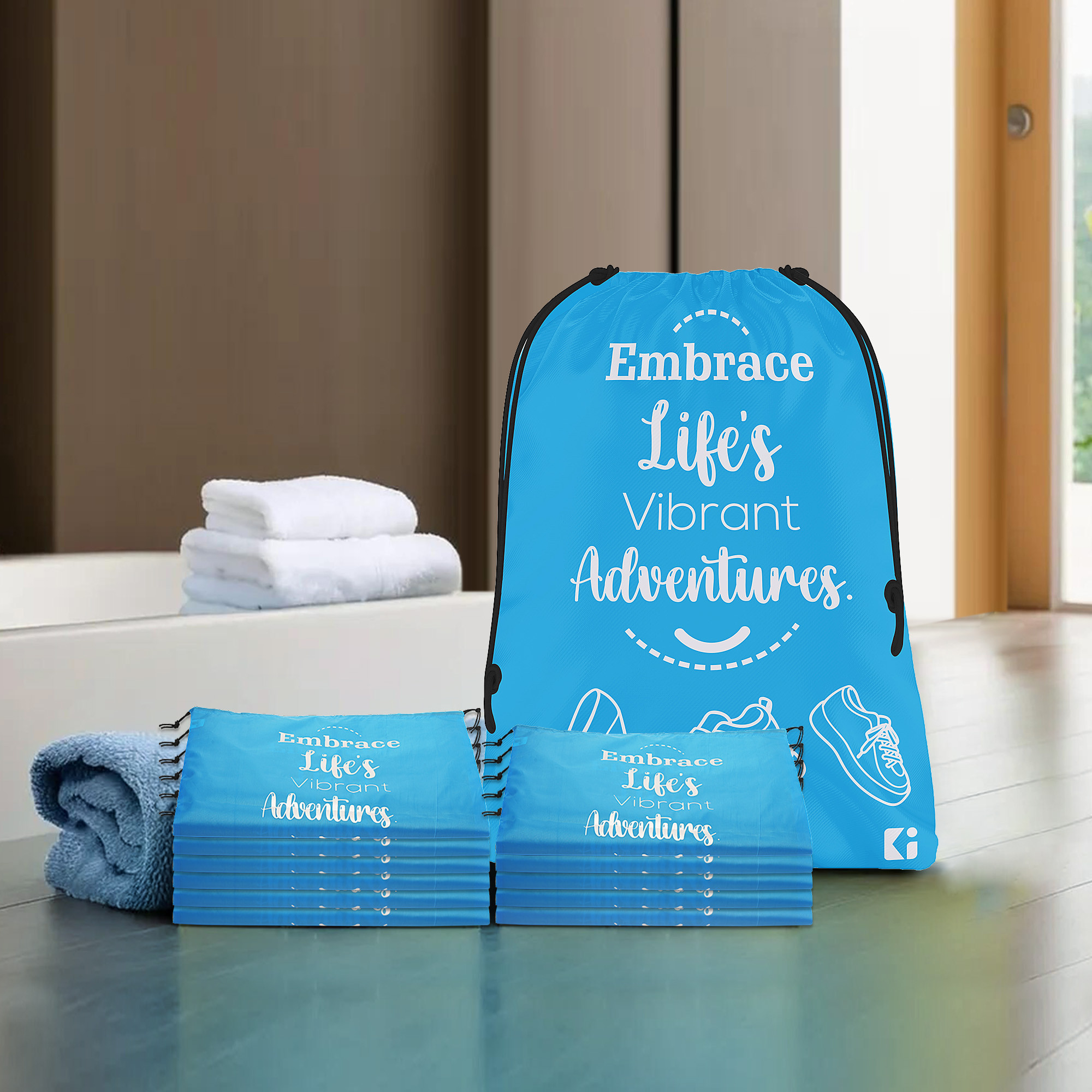 Kuber Industries Travel Packing Bags for Clothes | Travel Pouches | Packing Cubes Travel Organizer | Organizer Bags for Travel-Hiking-Adventure | Laundry-Toiletry Bag | Small | Sky Blue