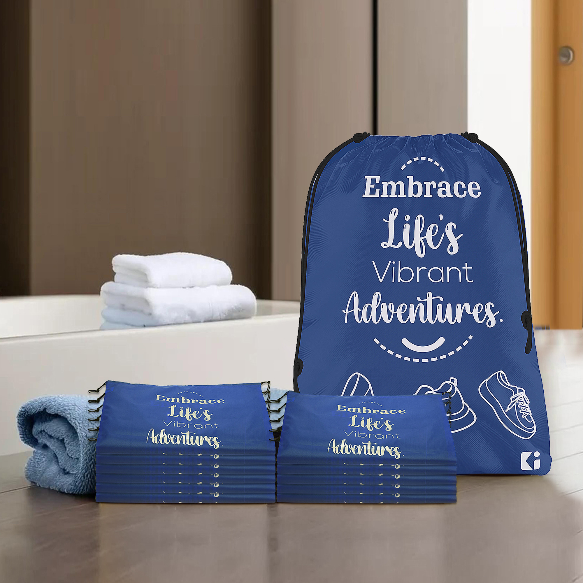 Kuber Industries Travel Packing Bags for Clothes | Travel Pouches | Packing Cubes Travel Organizer | Organizer Bags for Travel-Hiking-Adventure | Laundry-Toiletry Bag | Small | Royal Blue