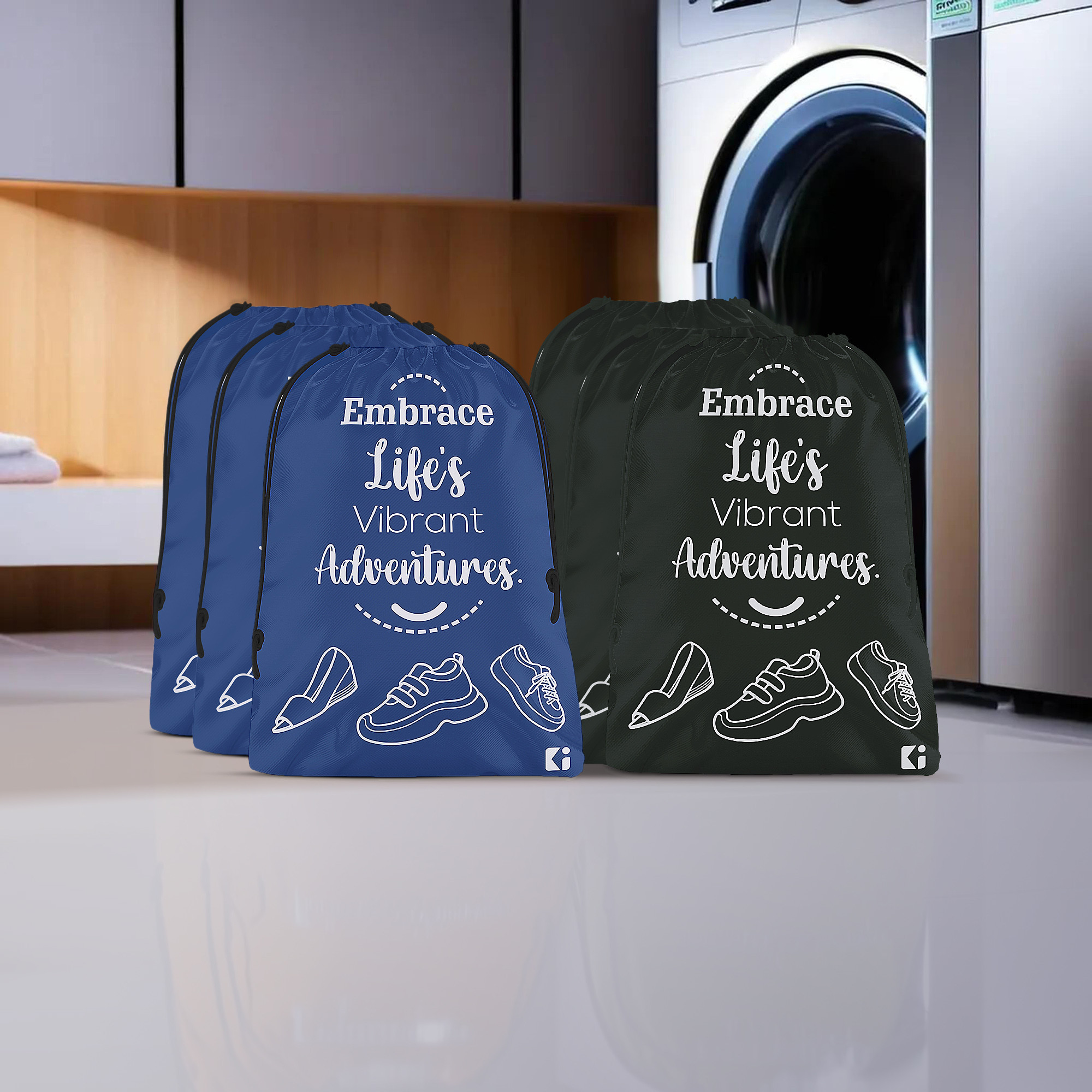 Kuber Industries Travel Packing Bags for Clothes | Travel Pouches | Packing Cubes Travel Organizer | Storage Organizer for Travel-Hiking-Adventure | Laundry Bag | Small | Royal Blue & Black