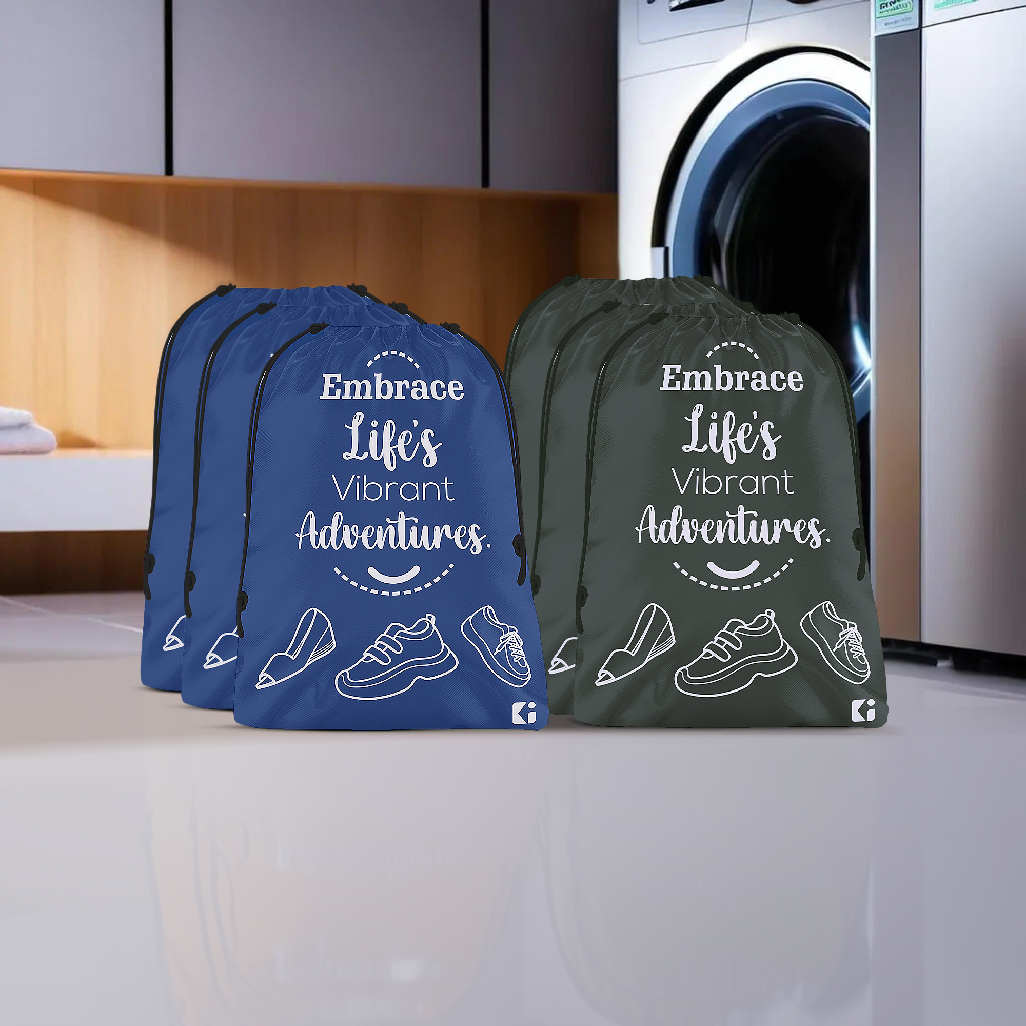 Kuber Industries Travel Packing Bags for Clothes | Travel Pouches | Packing Cubes Travel Organizer | Storage Organizer for Travel-Hiking-Adventure | Laundry Bag | Small | Royal Blue & Gray